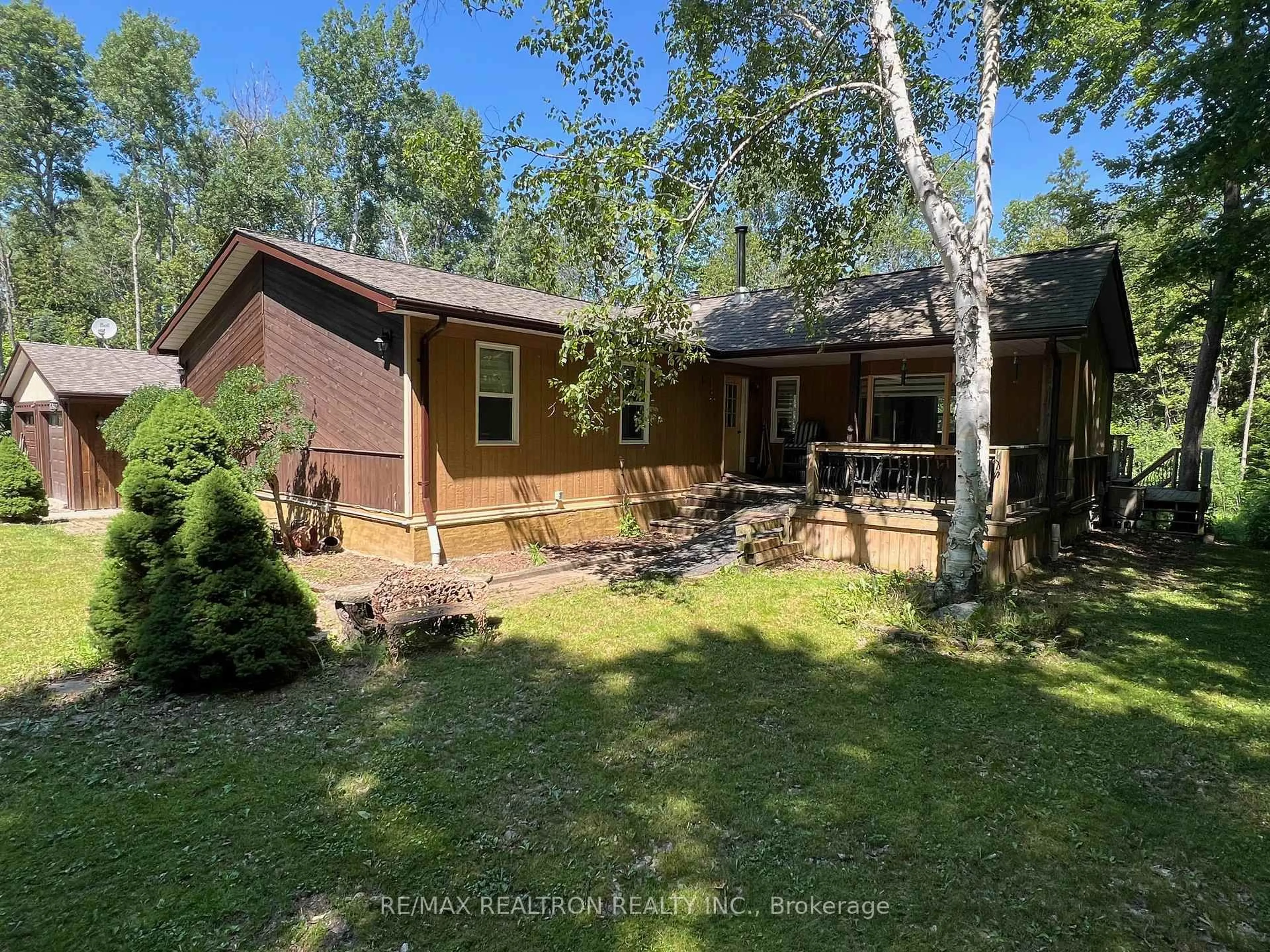 A pic from outside/outdoor area/front of a property/back of a property/a pic from drone, forest/trees view for 59 Forest Hill Dr, Adjala-Tosorontio Ontario L0M 1J0