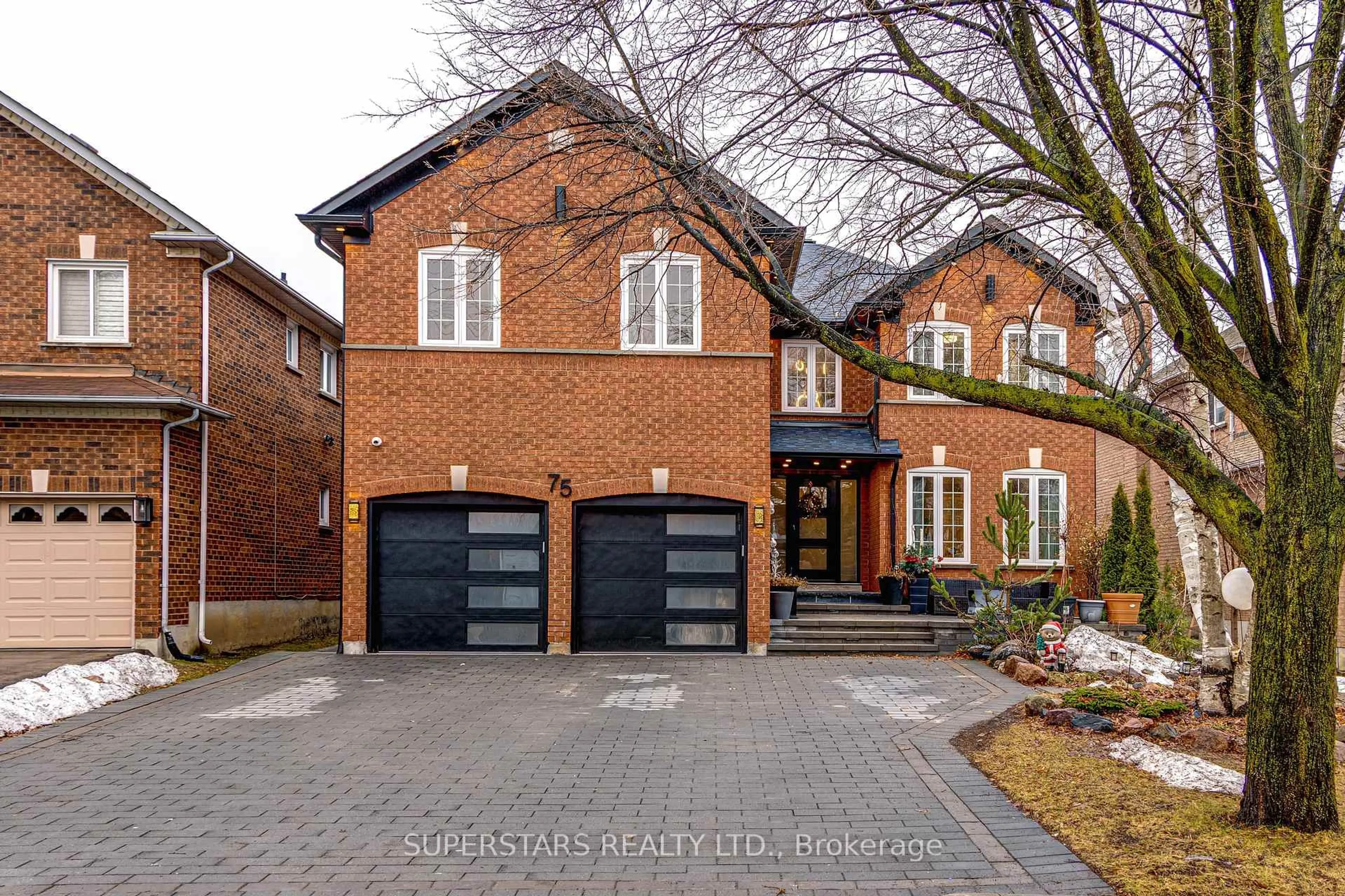 Home with brick exterior material, street for 75 Rockwood Cres, Vaughan Ontario L4J 7T2