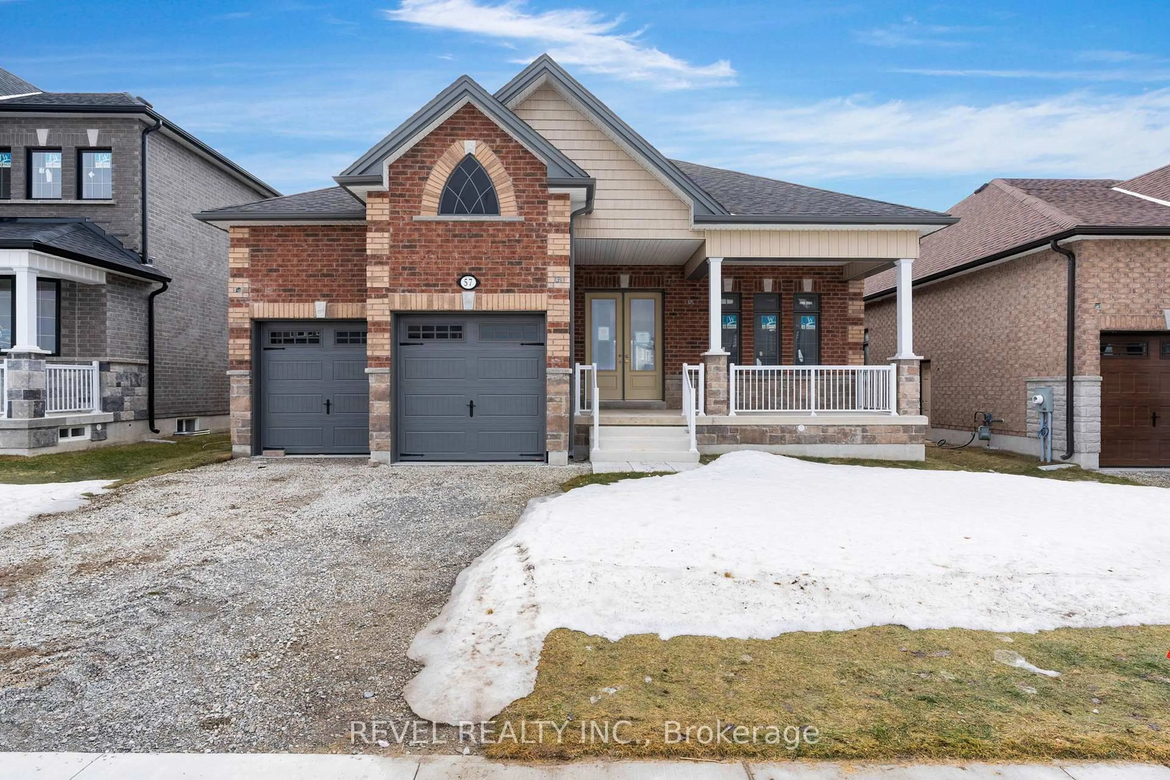 Home with brick exterior material, street for 57 Wood Cres, Essa Ontario L3W 0M5