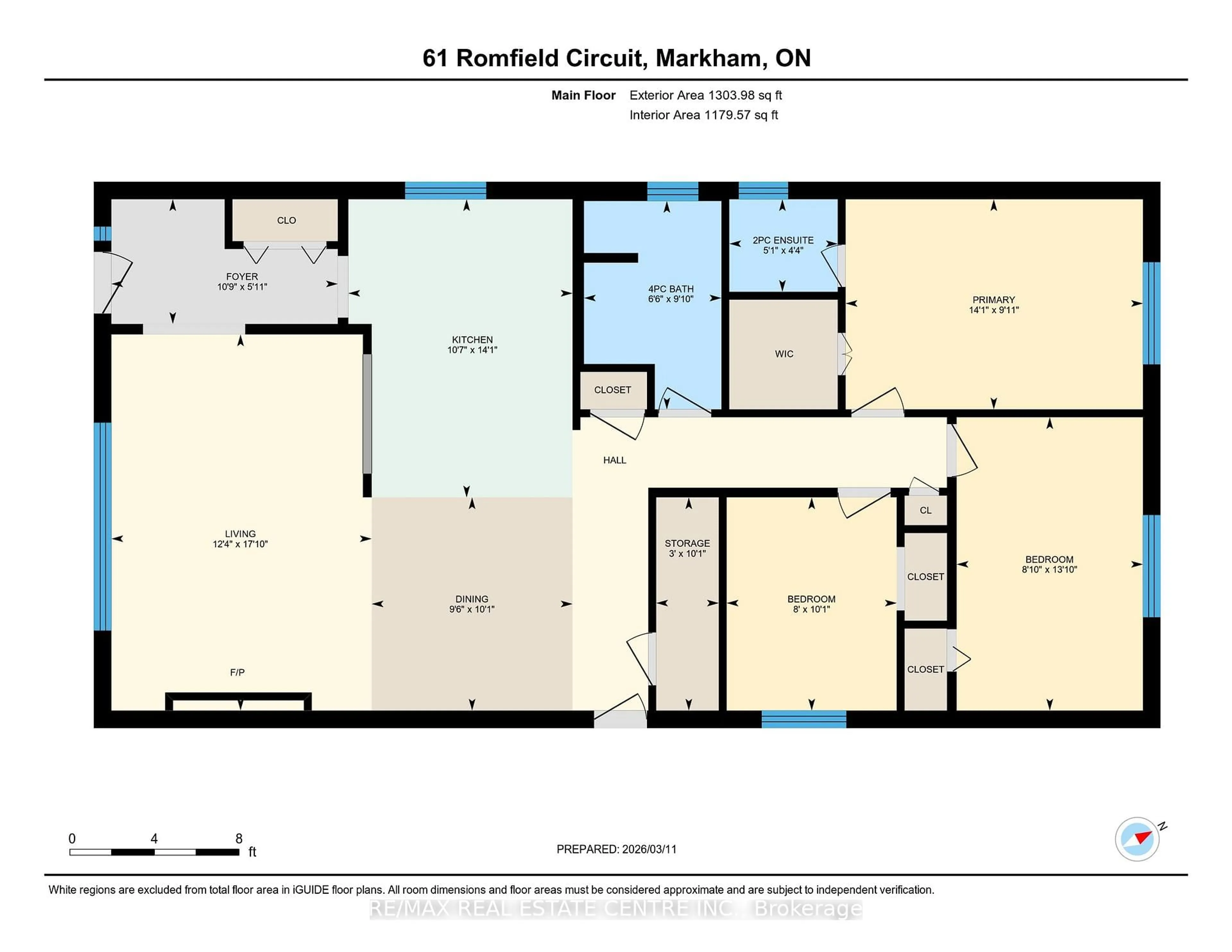 Floor plan for 61 Romfield Crct, Markham Ontario L3T 3H4