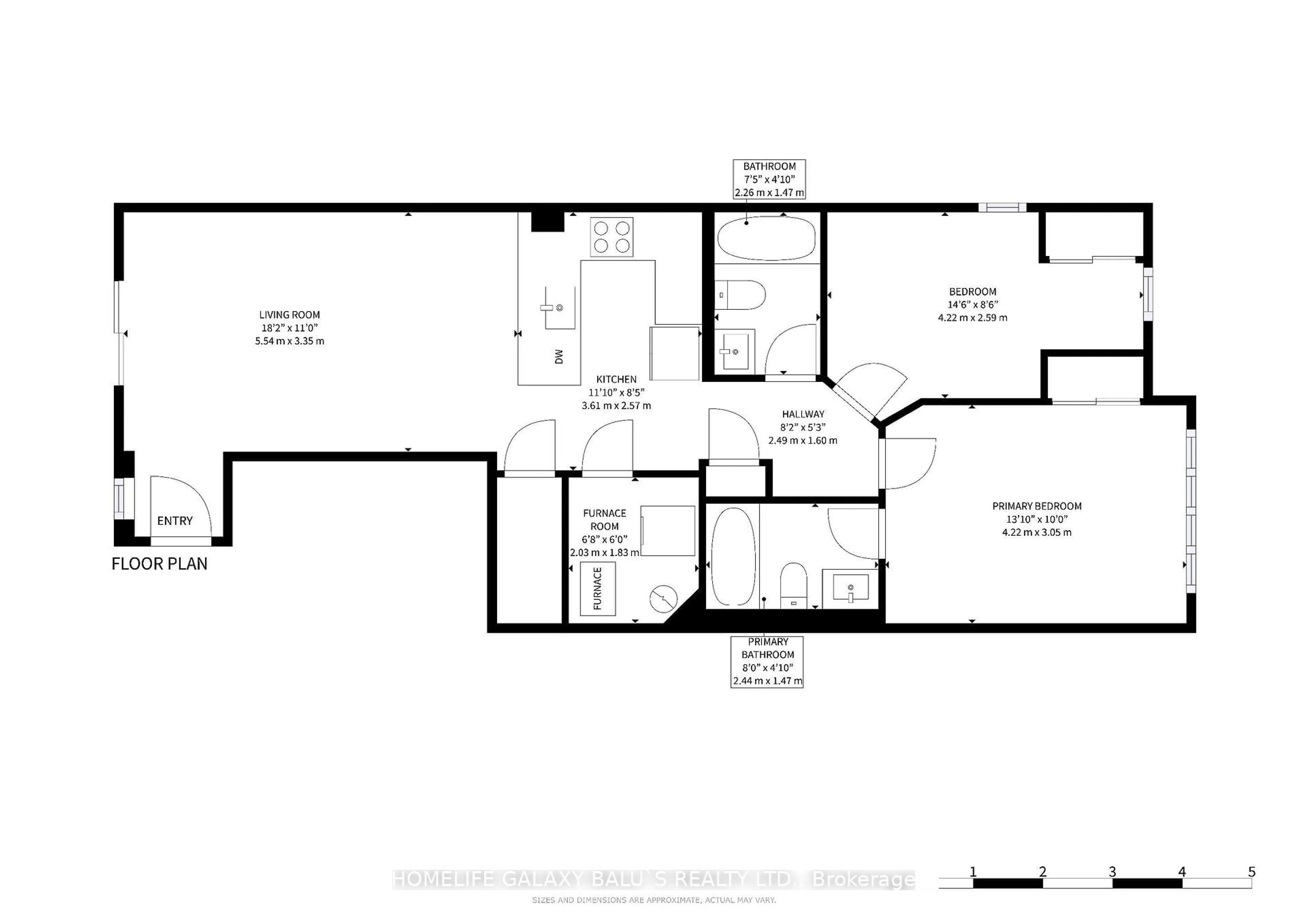Floor plan for 30 Westmeath Lane #2528, Markham Ontario L6B 1N5