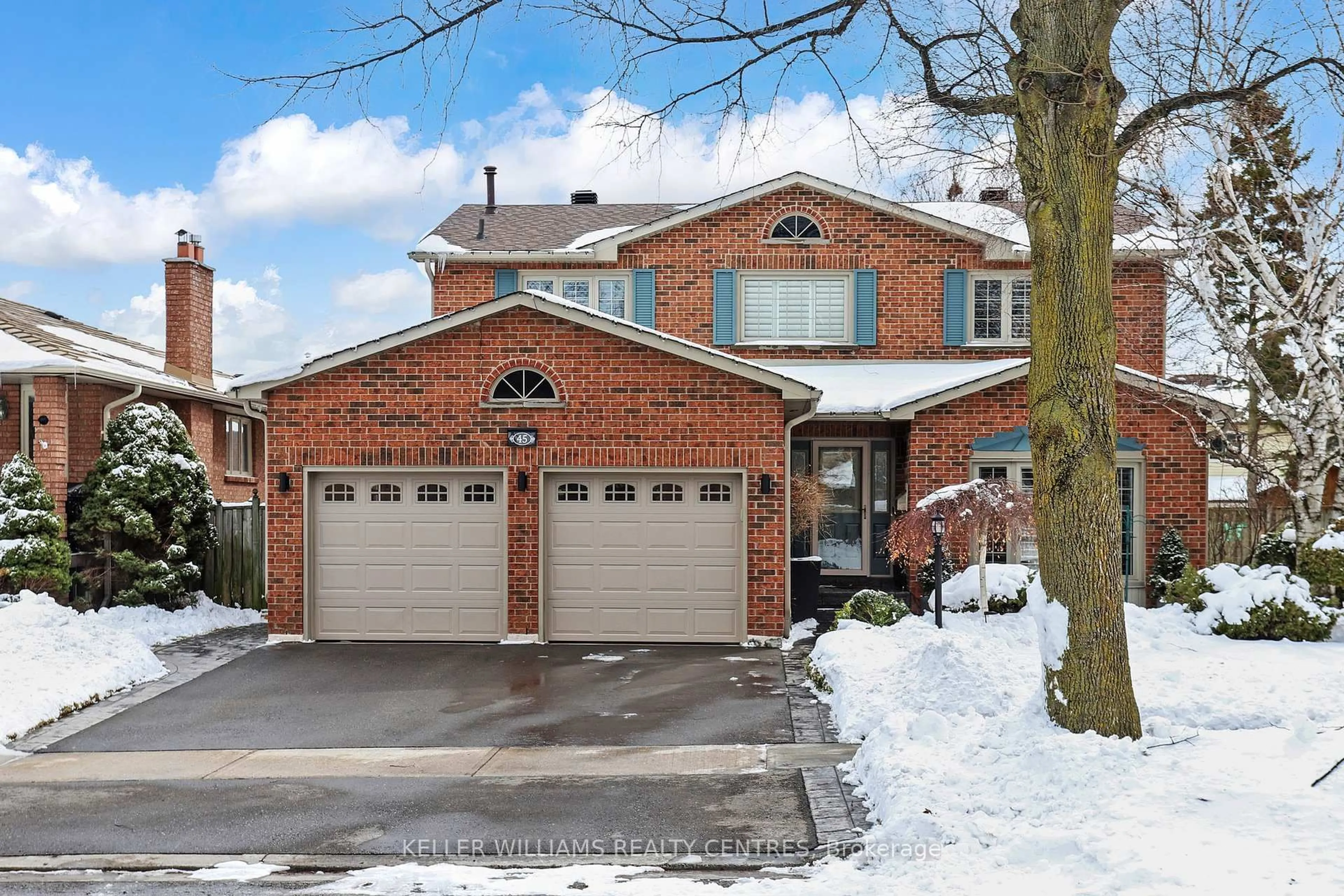 Home with brick exterior material, street for 45 Hemlock Dr, Markham Ontario L3P 4M5