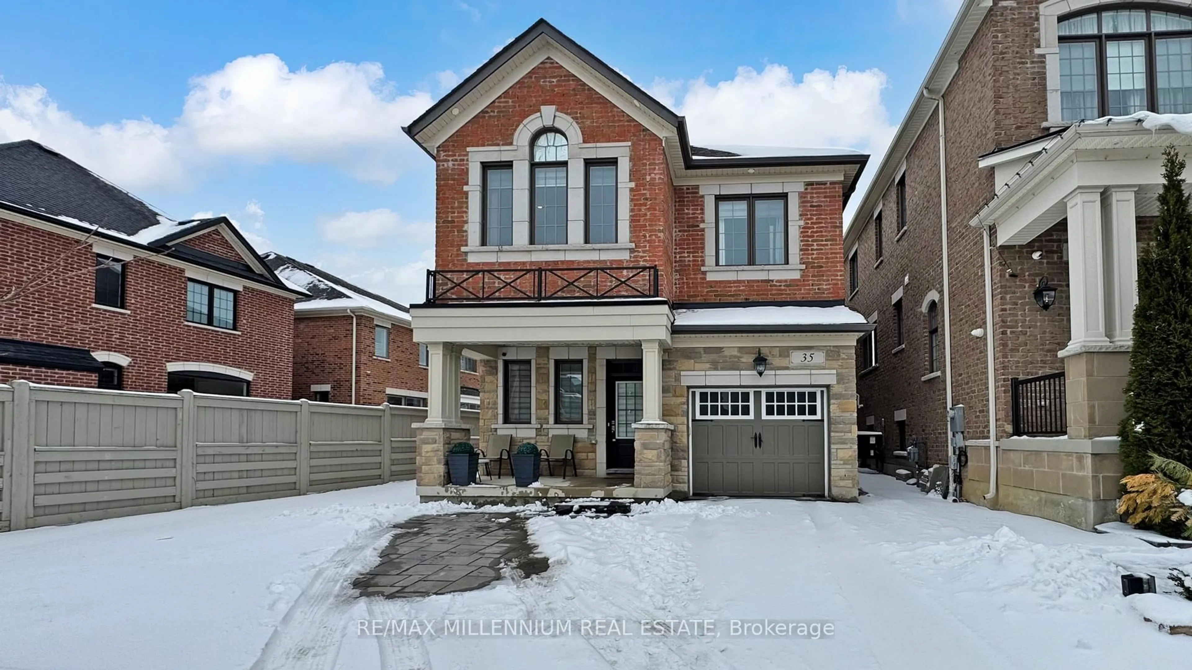 Home with brick exterior material, street for 35 Barn Owl Way, Vaughan Ontario L4H 4S9