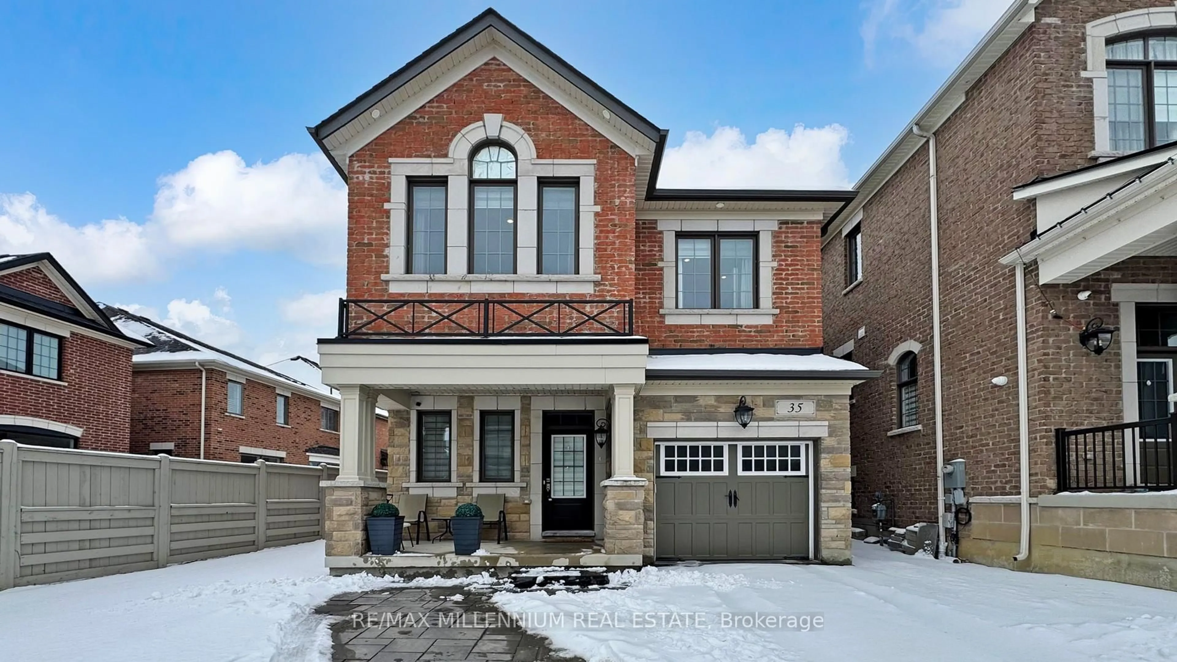 Home with brick exterior material, street for 35 Barn Owl Way, Vaughan Ontario L4H 4S9