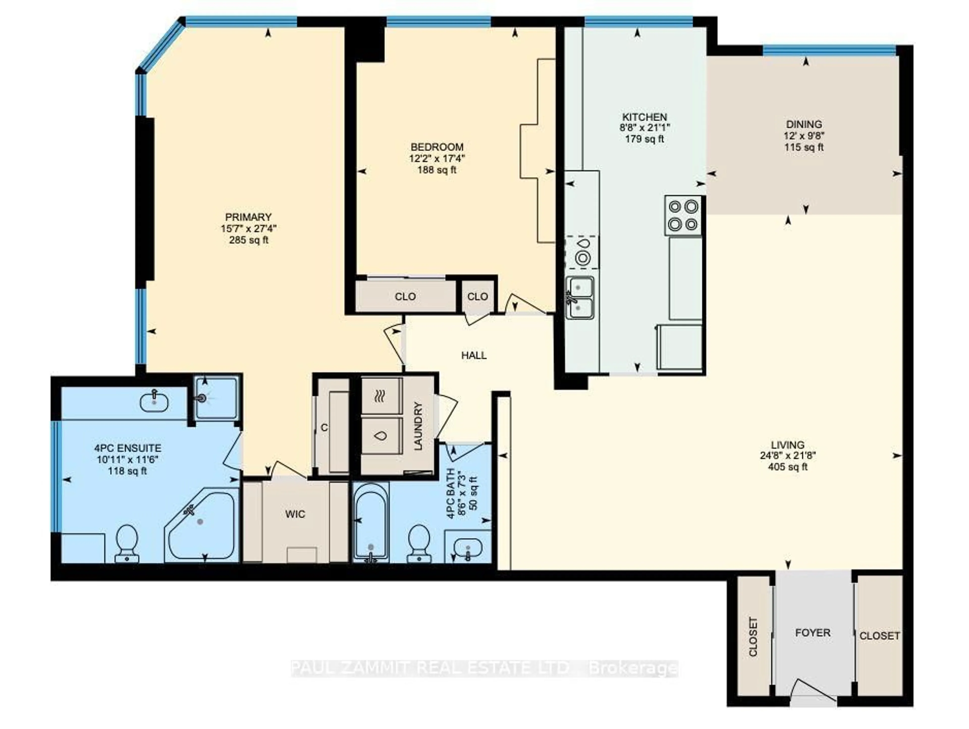 Floor plan for 333 Clark Ave ##103, Vaughan Ontario L4J 7K4