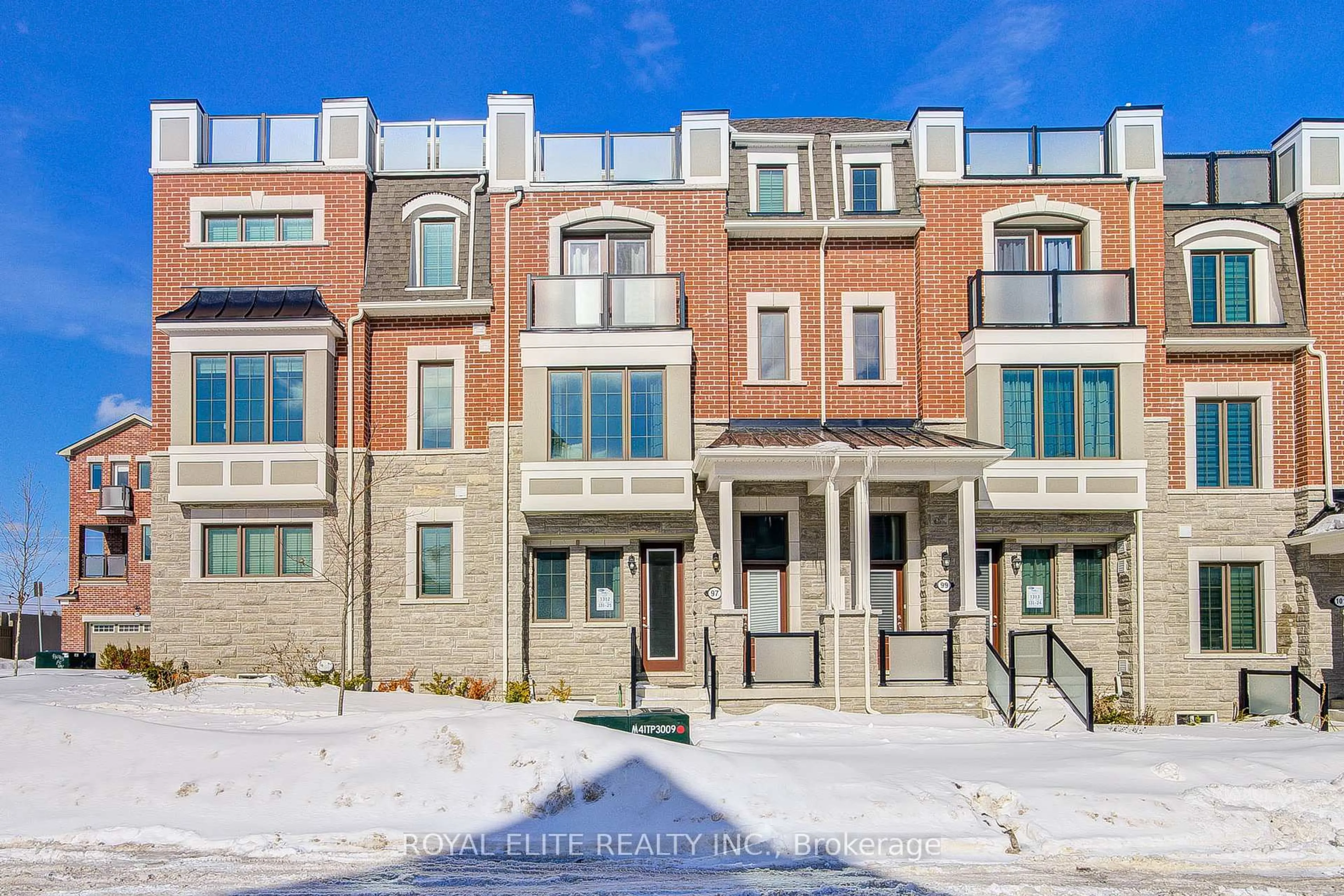 Home with brick exterior material, street for 97 Thomas Frisby Jr Cres, Markham Ontario L6C 3L2