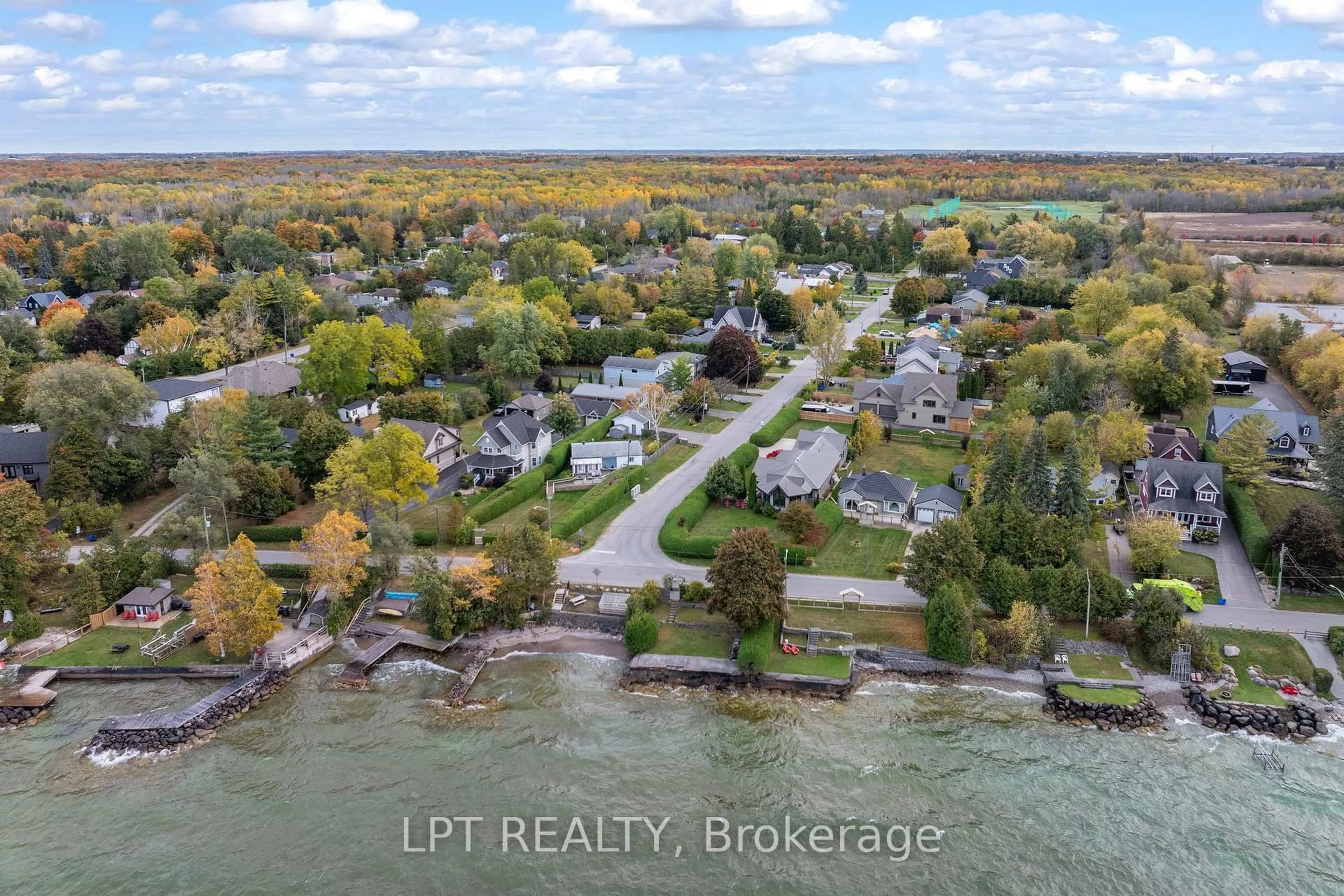 A pic from outside/outdoor area/front of a property/back of a property/a pic from drone, water/lake/river/ocean view for 808 Montsell Ave, Georgina Ontario L0E 1S0