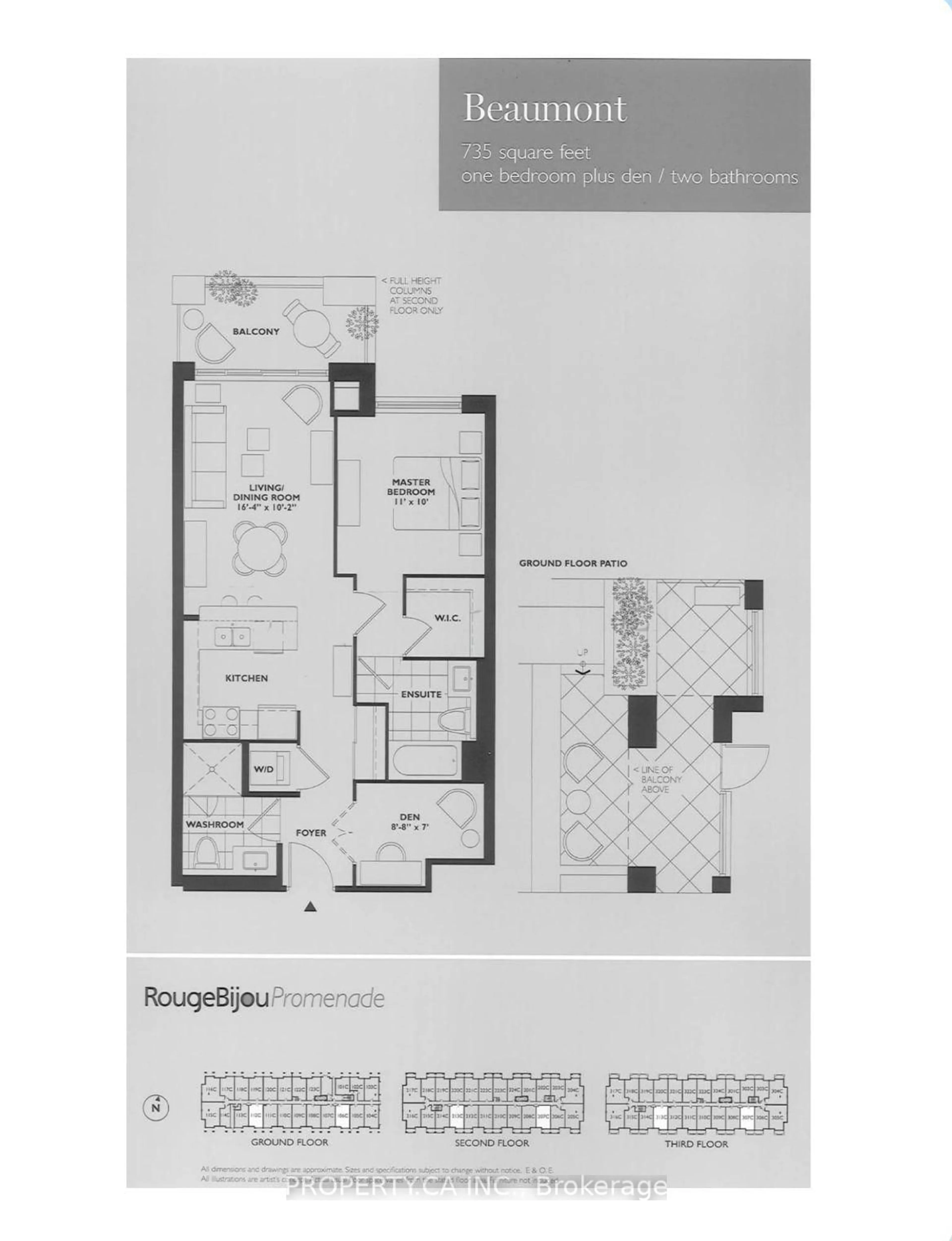 Floor plan for 21 Upper Duke Cres #309, Markham Ontario L6G 0B7