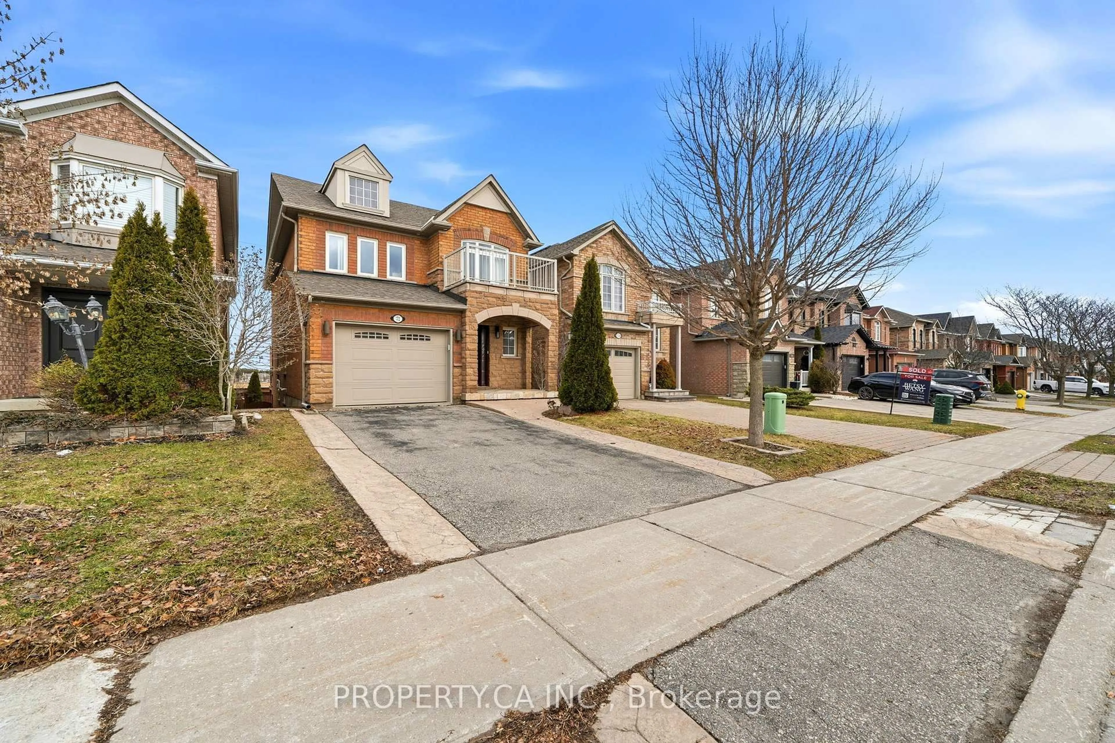 Home with brick exterior material, street for 72 Beaverbrook Cres, Vaughan Ontario L6A 3T3