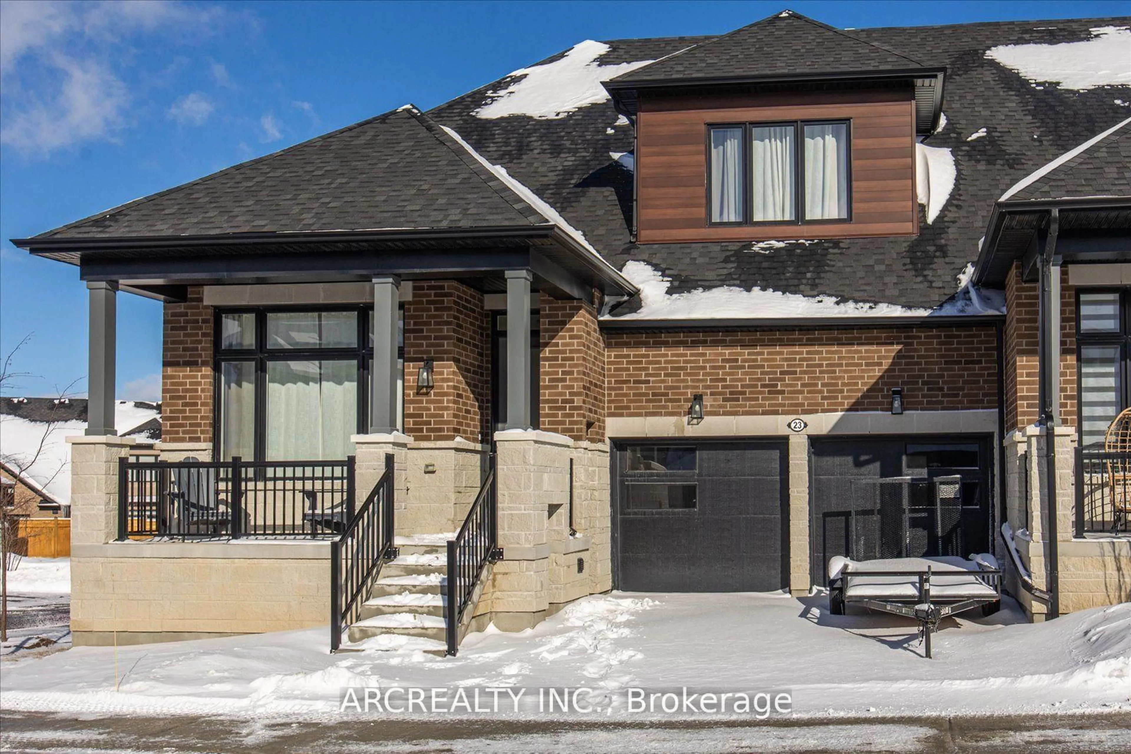 Home with brick exterior material, street for 23 Vern Robertson Gate, Uxbridge Ontario L9P 0A2