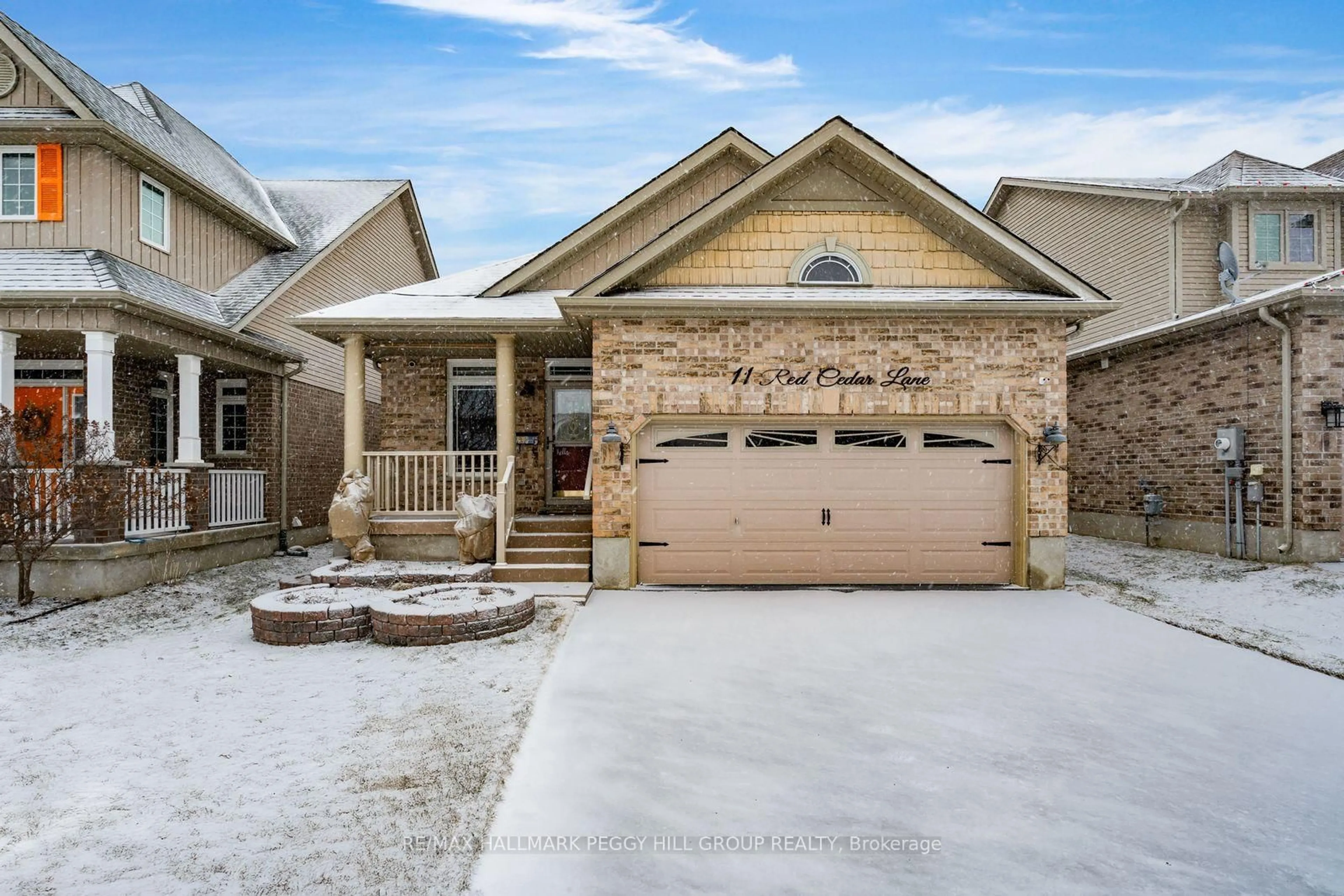 Home with brick exterior material, street for 11 Red Cedar Lane, Essa Ontario L3W 0P5