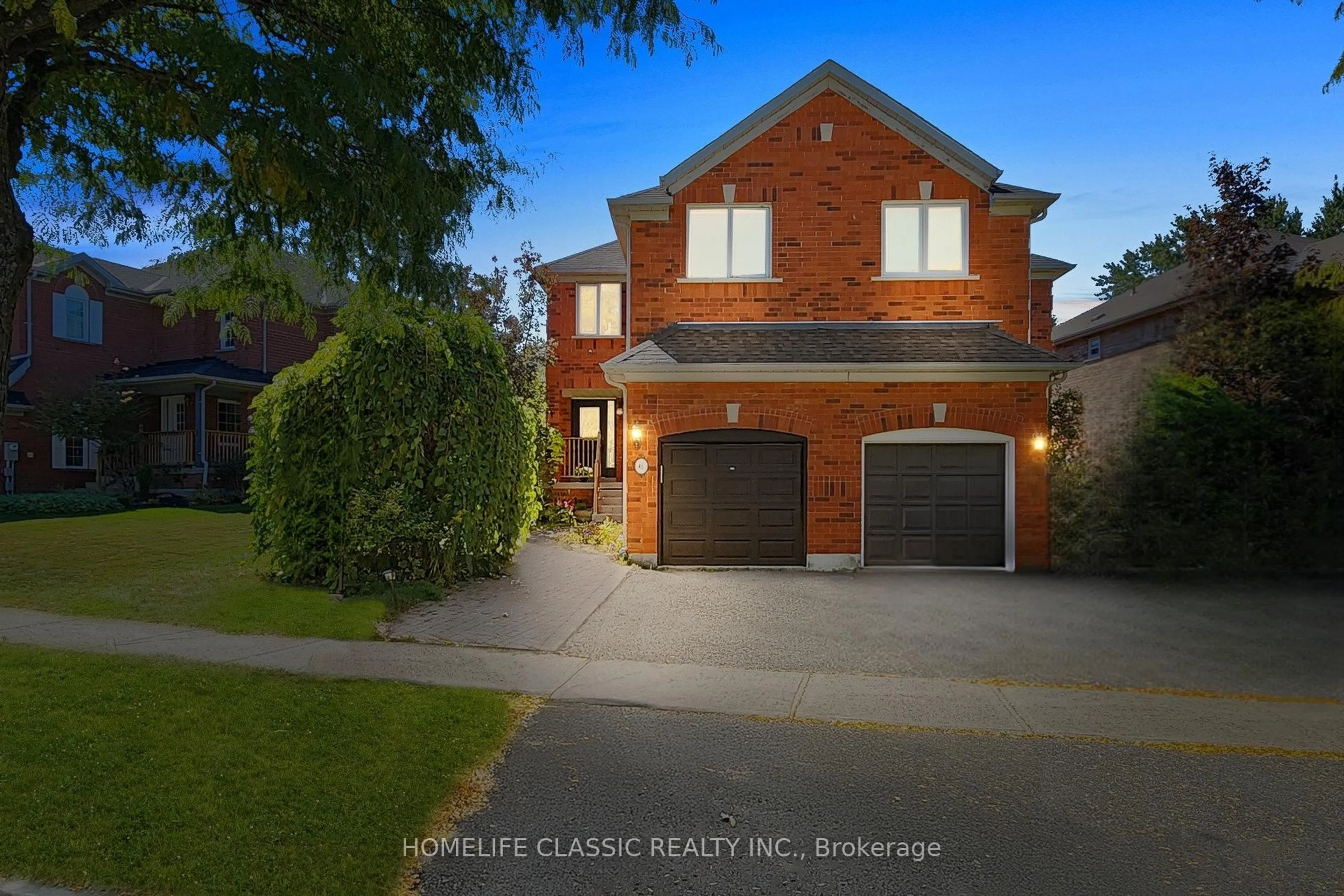 Home with brick exterior material, street for 46 October Lane, Aurora Ontario L4G 6Z9