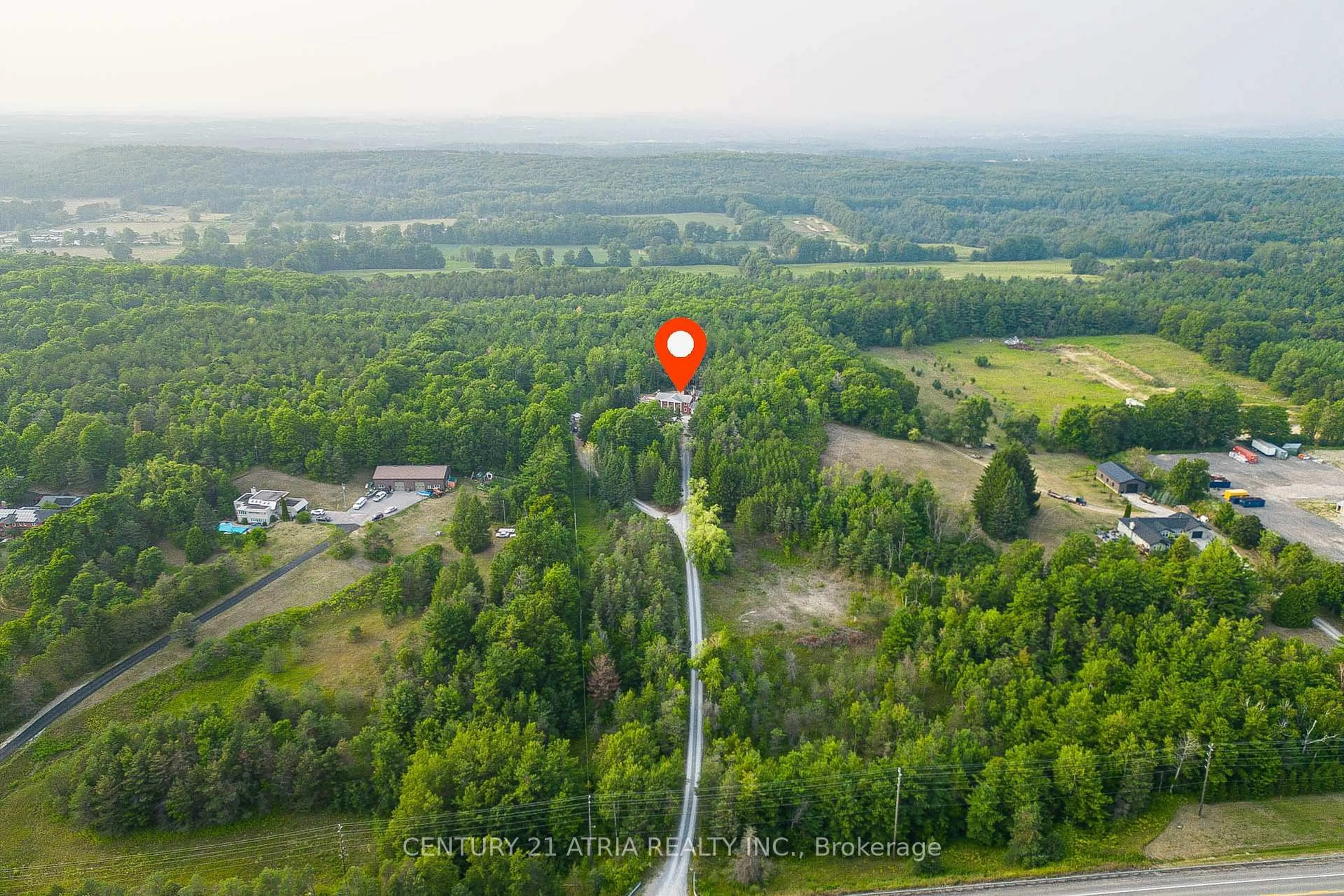 A pic from outside/outdoor area/front of a property/back of a property/a pic from drone, forest/trees view for 636 Regional Road 21, Uxbridge Ontario L9P 0K7