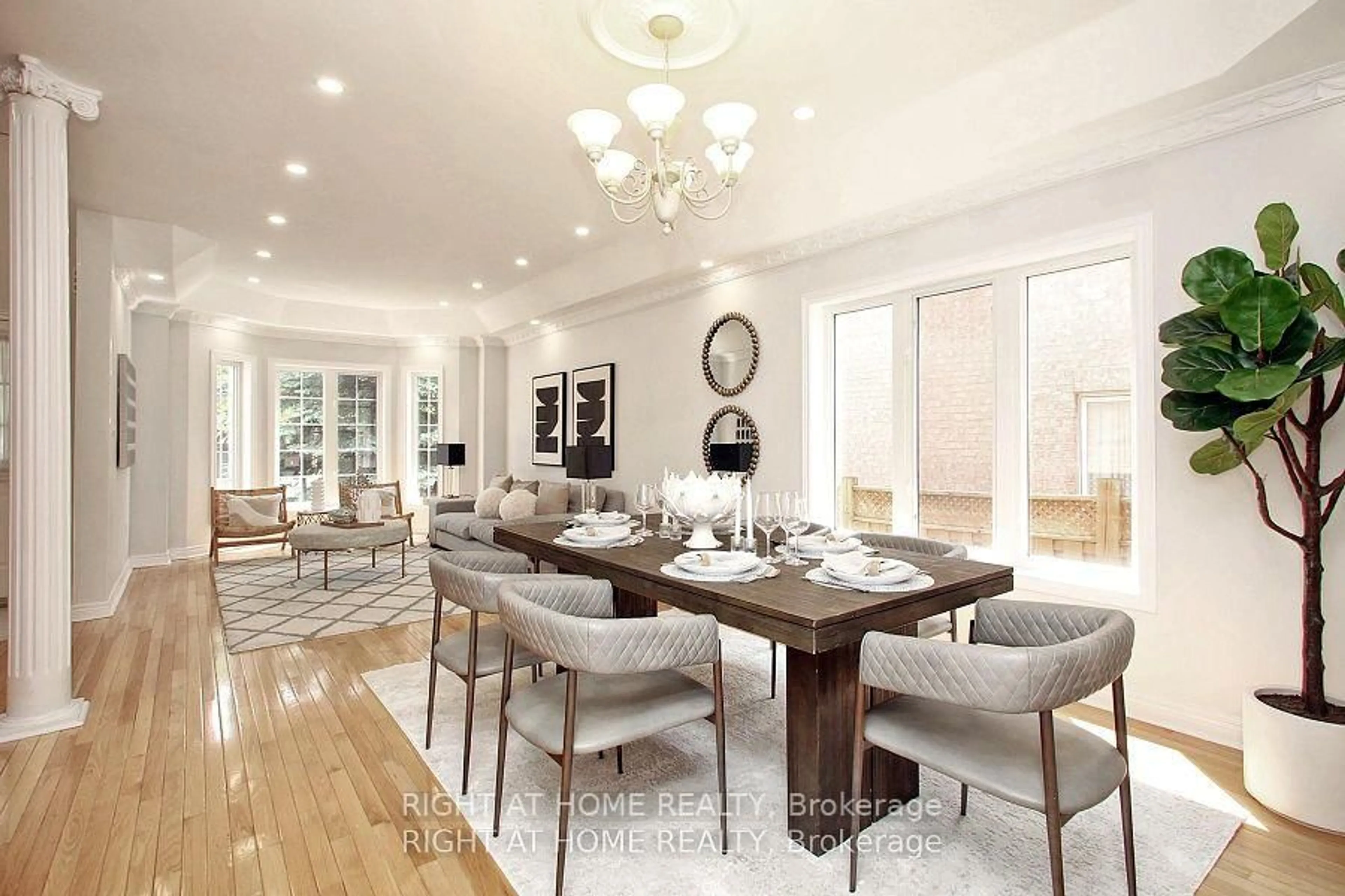 Dining room, wood/laminate floor for 6 Pembrooke Rd, Markham Ontario L6C 2L2