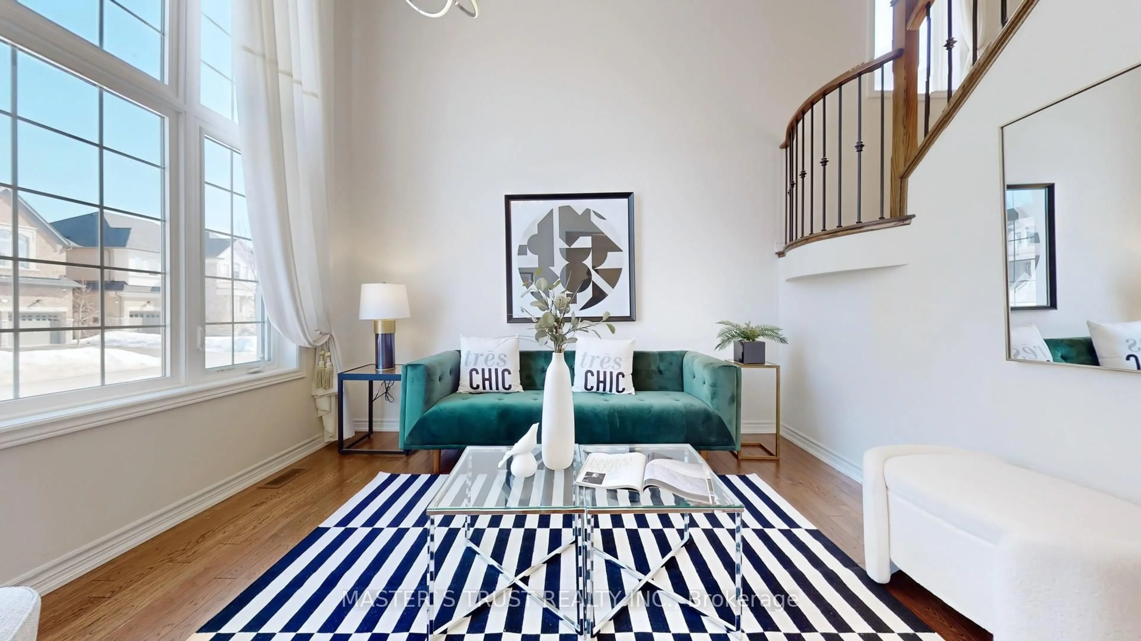 Living room with furniture, carpet floor for 68 Alf Neely Way, Newmarket Ontario L3Y 0C6