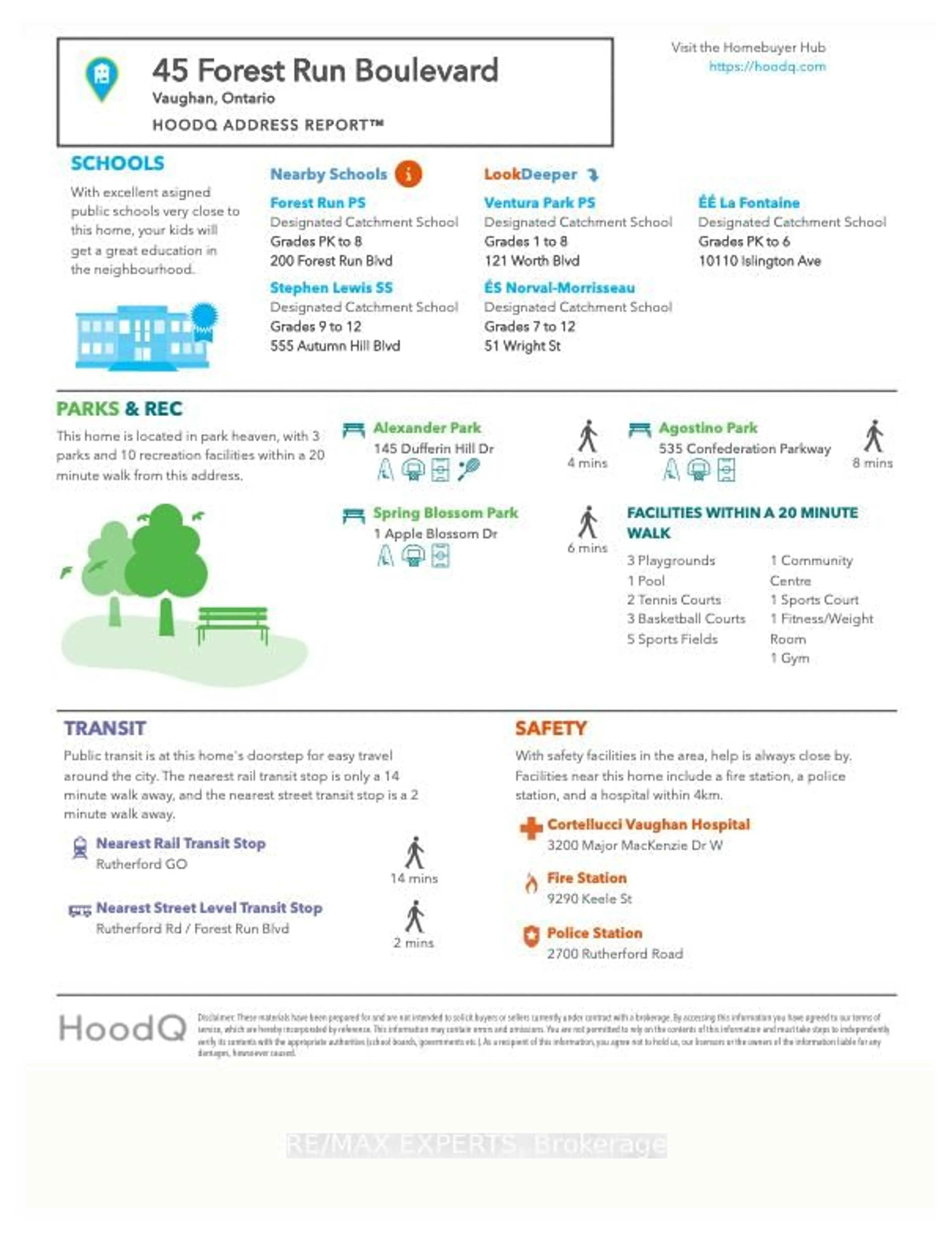 Floor plan for 45 Forest Run Blvd, Vaughan Ontario L4K 5J7