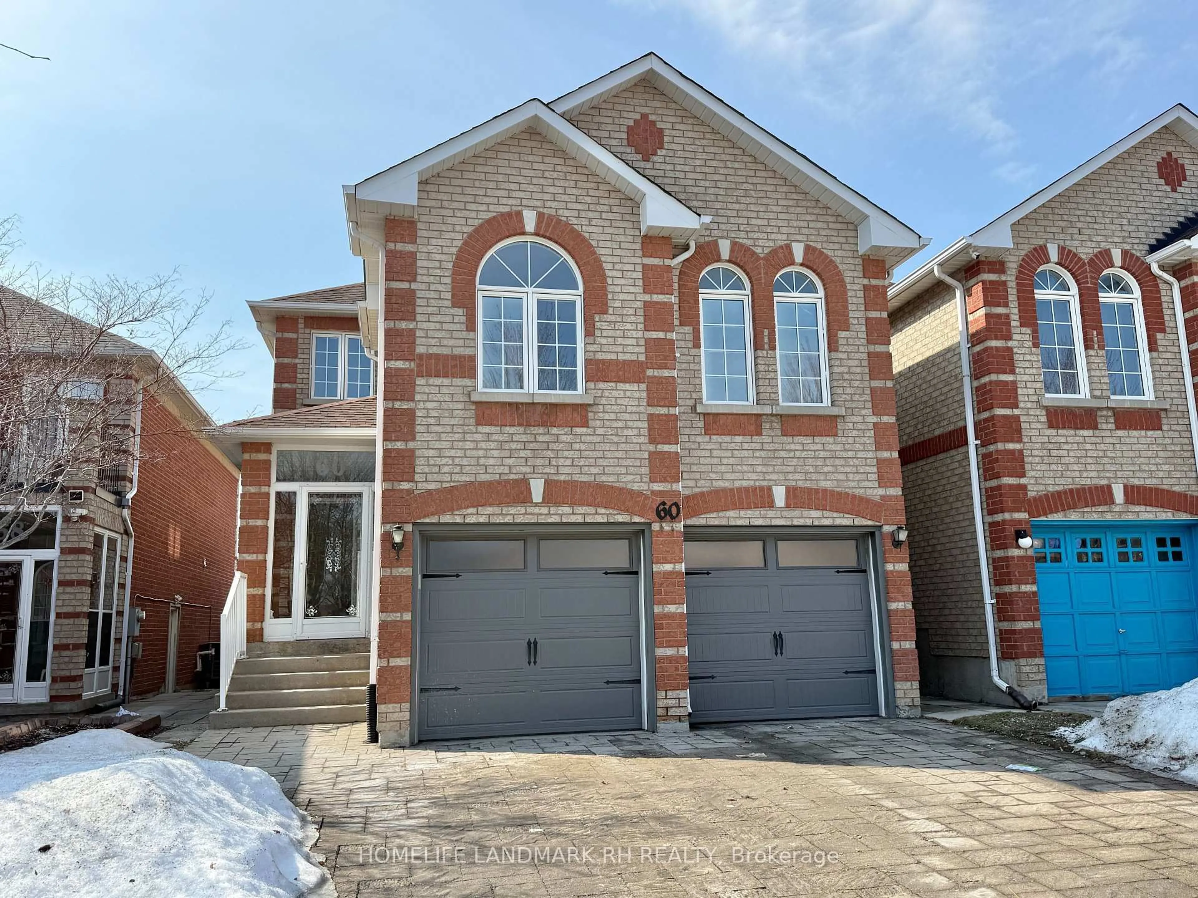 Home with brick exterior material, street for 60 Whistler Crt, Markham Ontario L3R 4S9