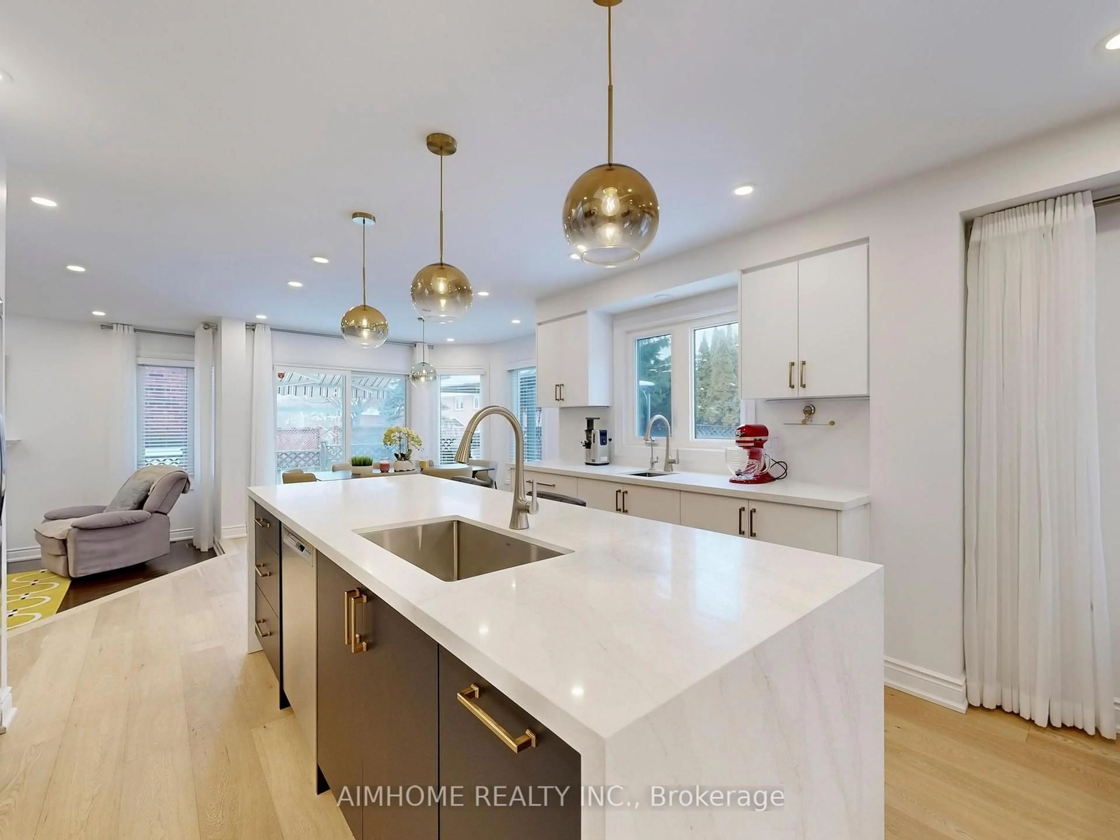 Contemporary kitchen, ceramic/tile floor for 14A Kew Gdns, Richmond Hill Ontario L4B 1R4