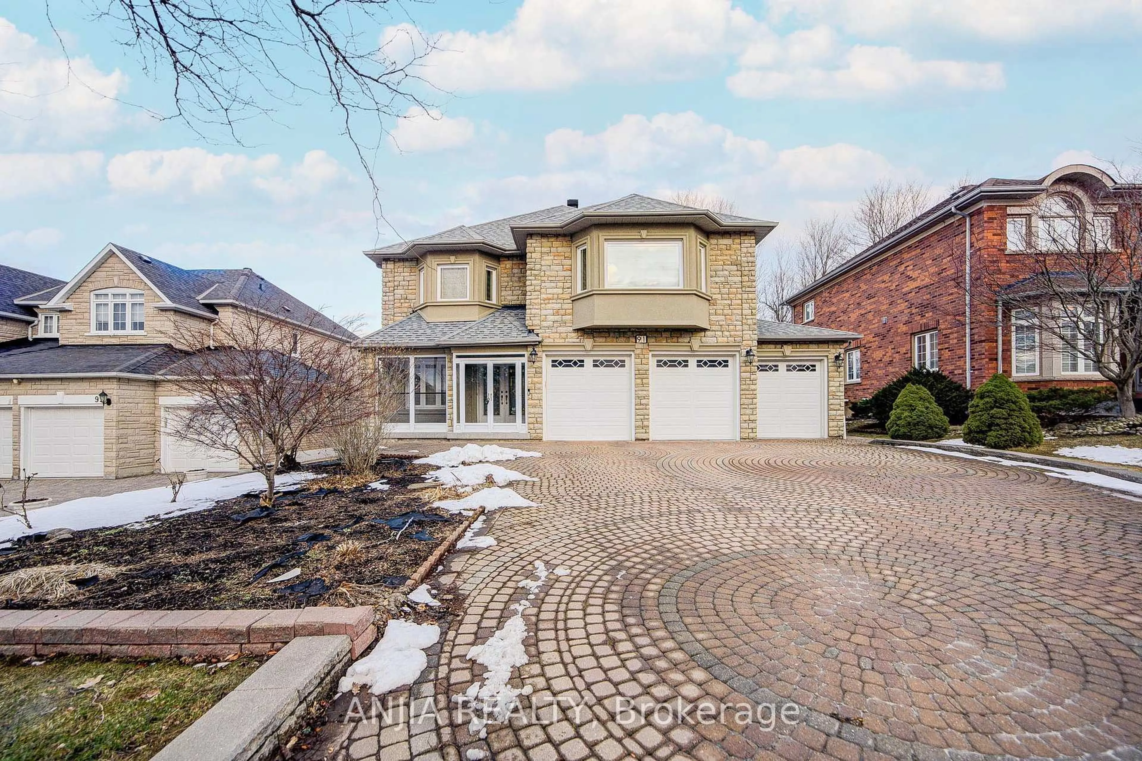 Home with brick exterior material, street for 91 Reansbury Cres, Markham Ontario L6C 1X6