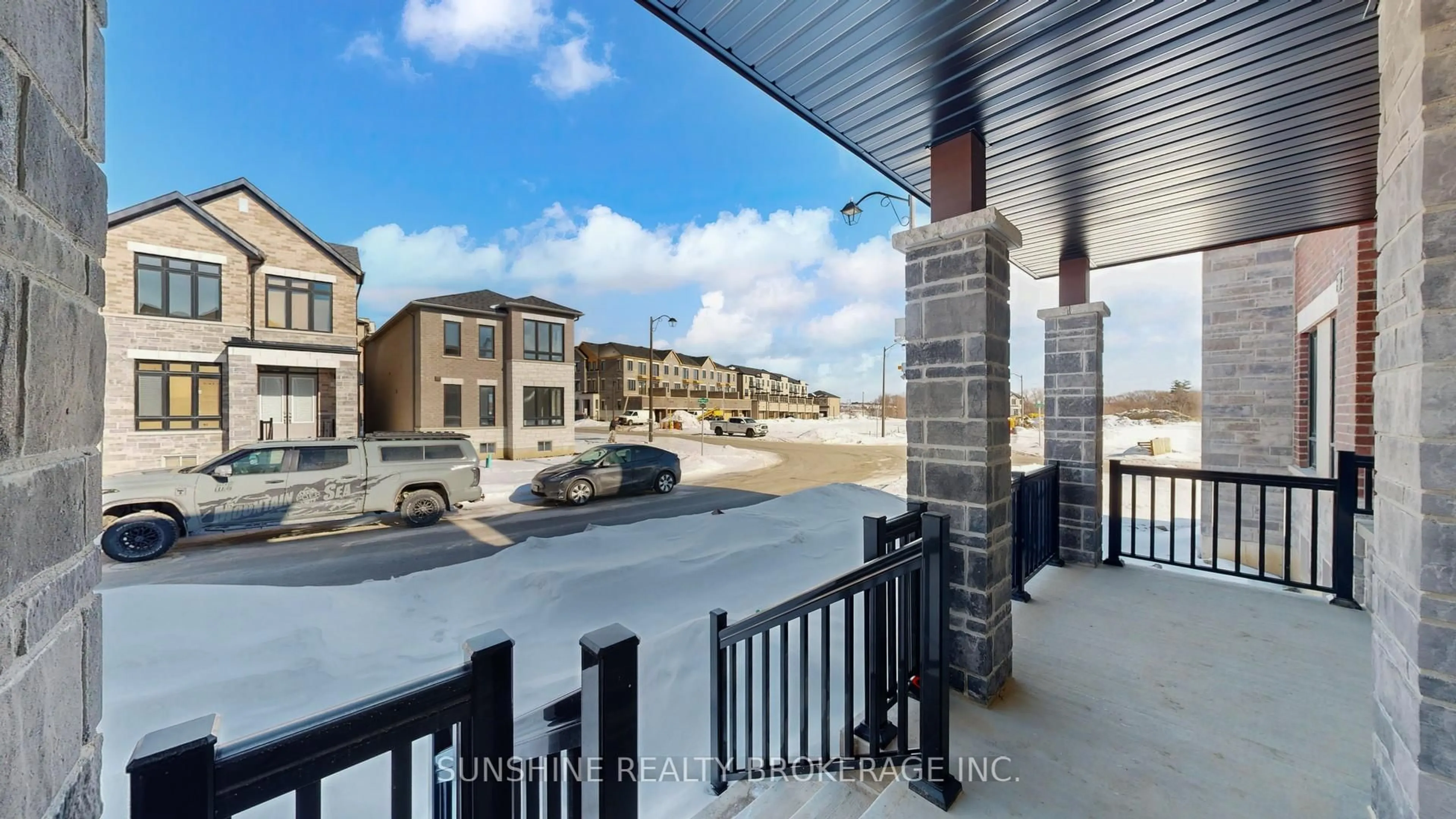 Patio, city buildings view from balcony for 29 Mindanao Ave, Markham Ontario L6C 3T5