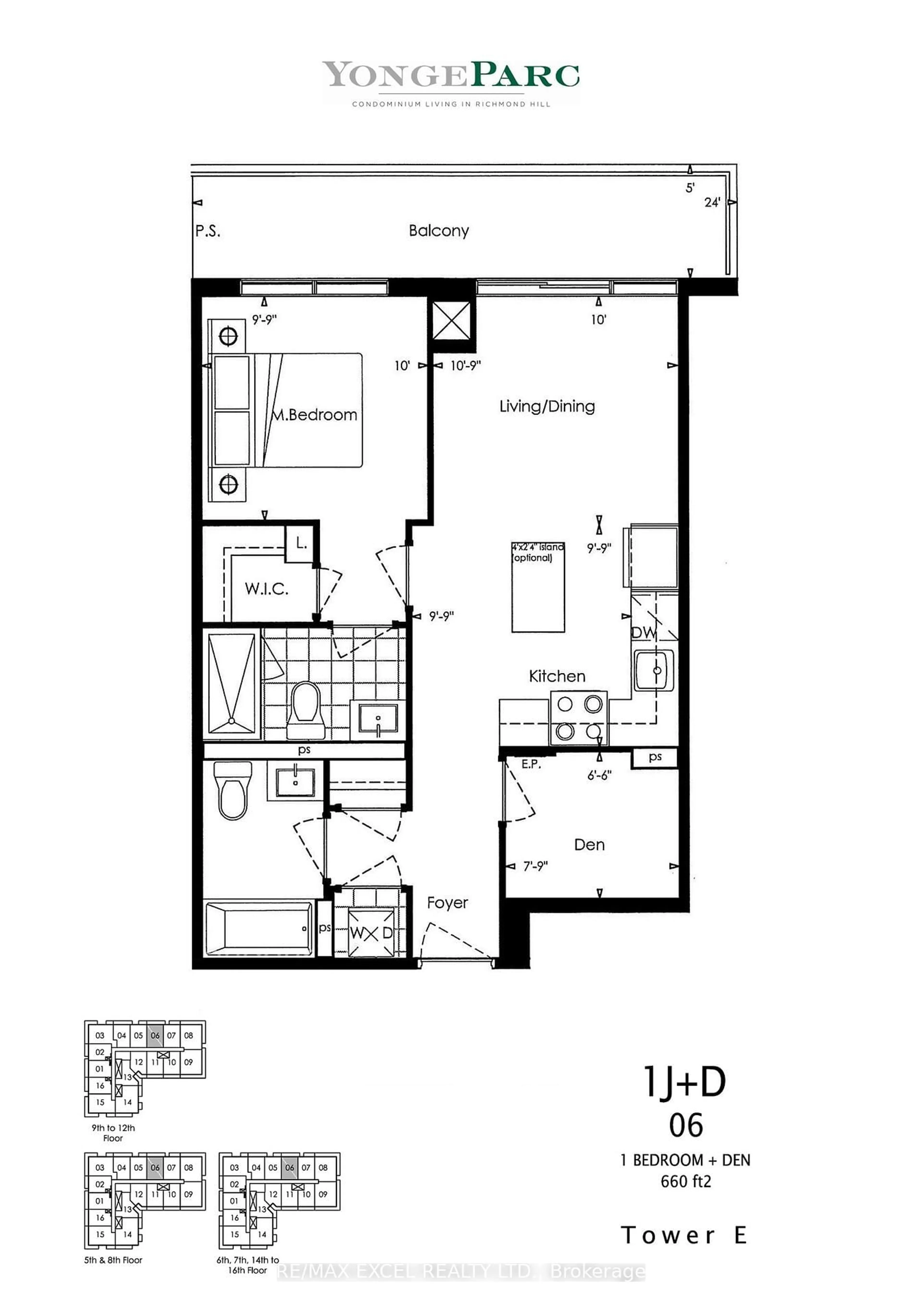 Floor plan for 85 Oneida Cres #1006, Richmond Hill Ontario L4B 0H4
