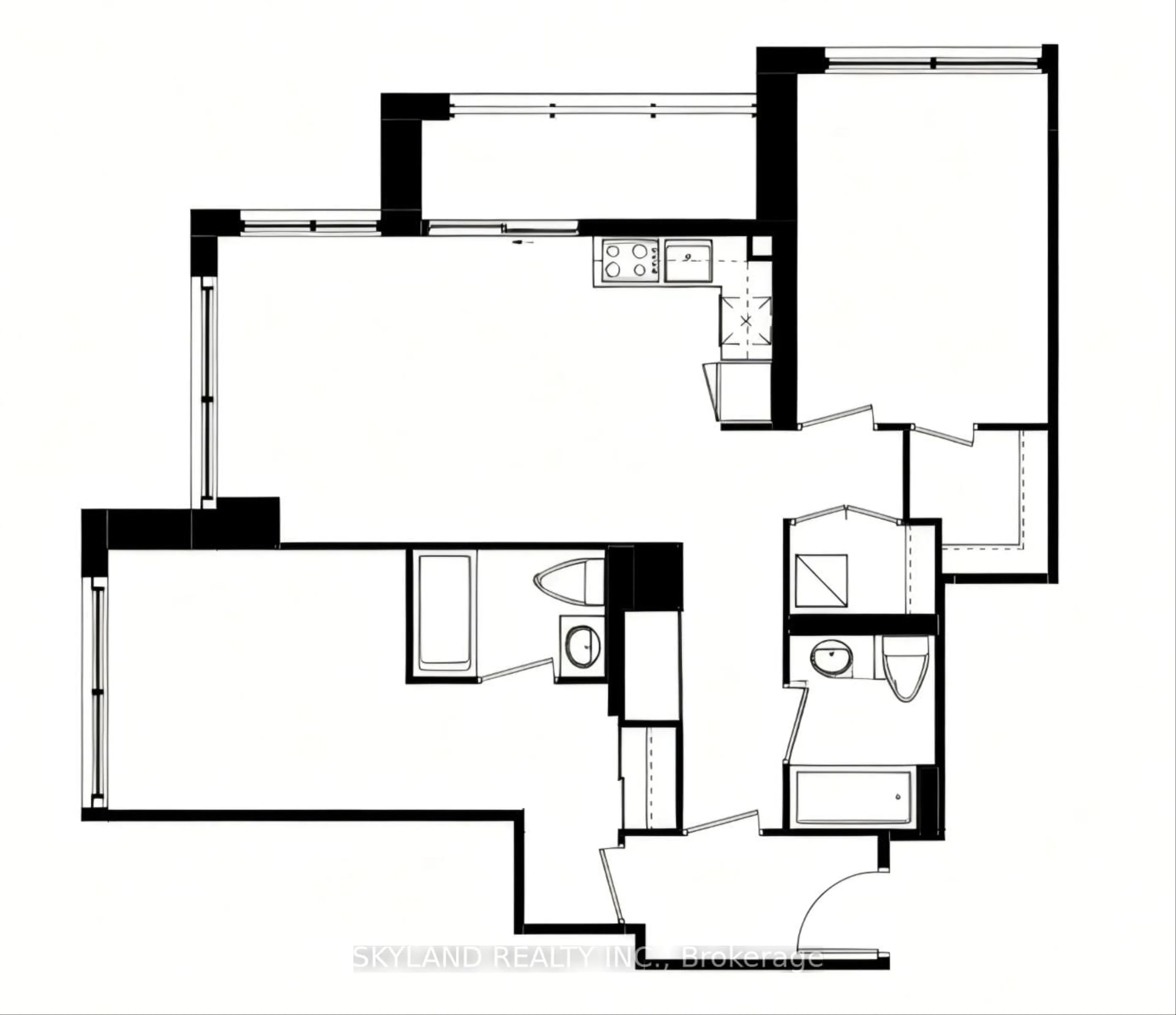 Floor plan for 1 Grandview Ave #510, Markham Ontario L3T 0G7