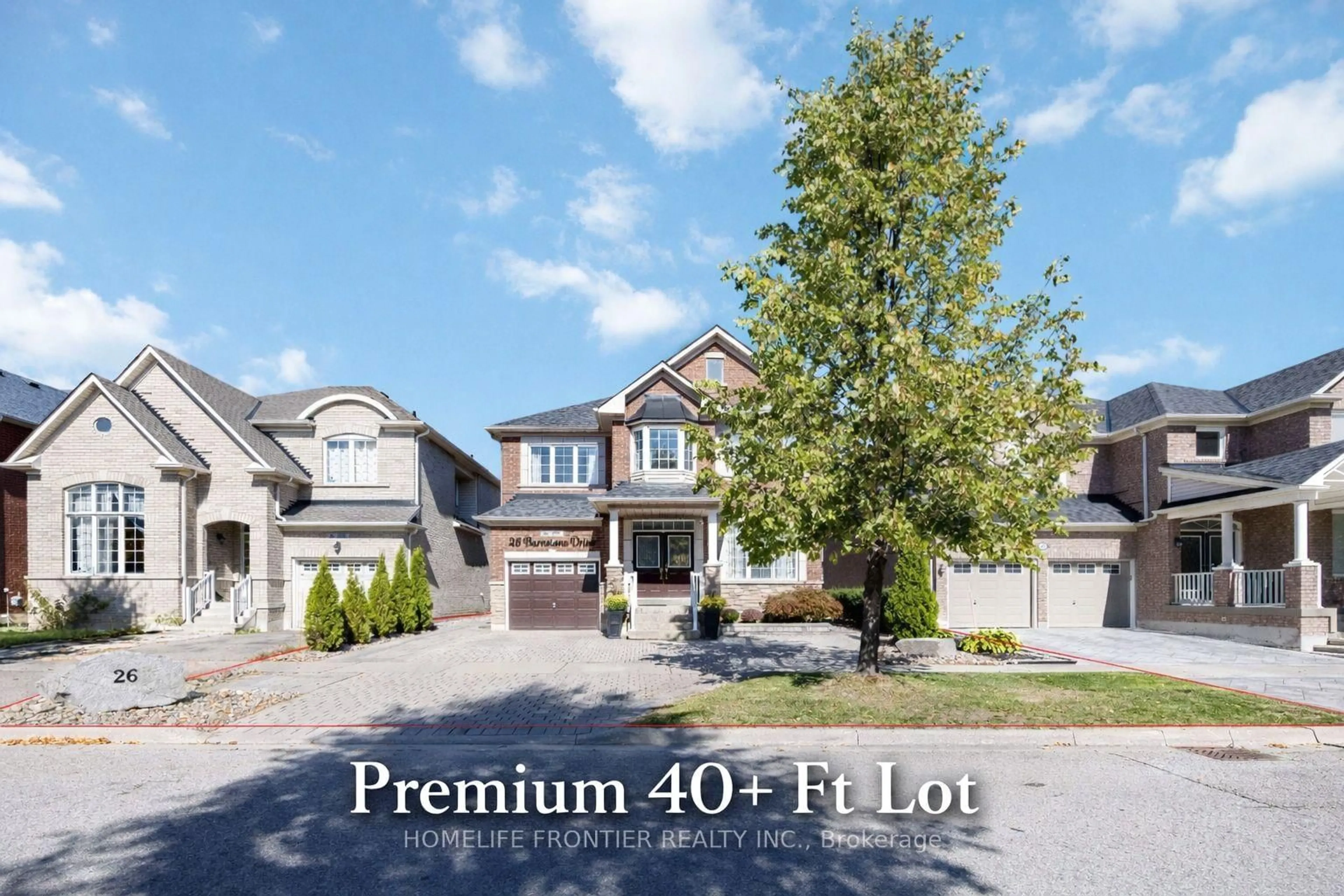 A pic from outside/outdoor area/front of a property/back of a property/a pic from drone, street for 26 Barnstone Dr, Markham Ontario L6E 2B3