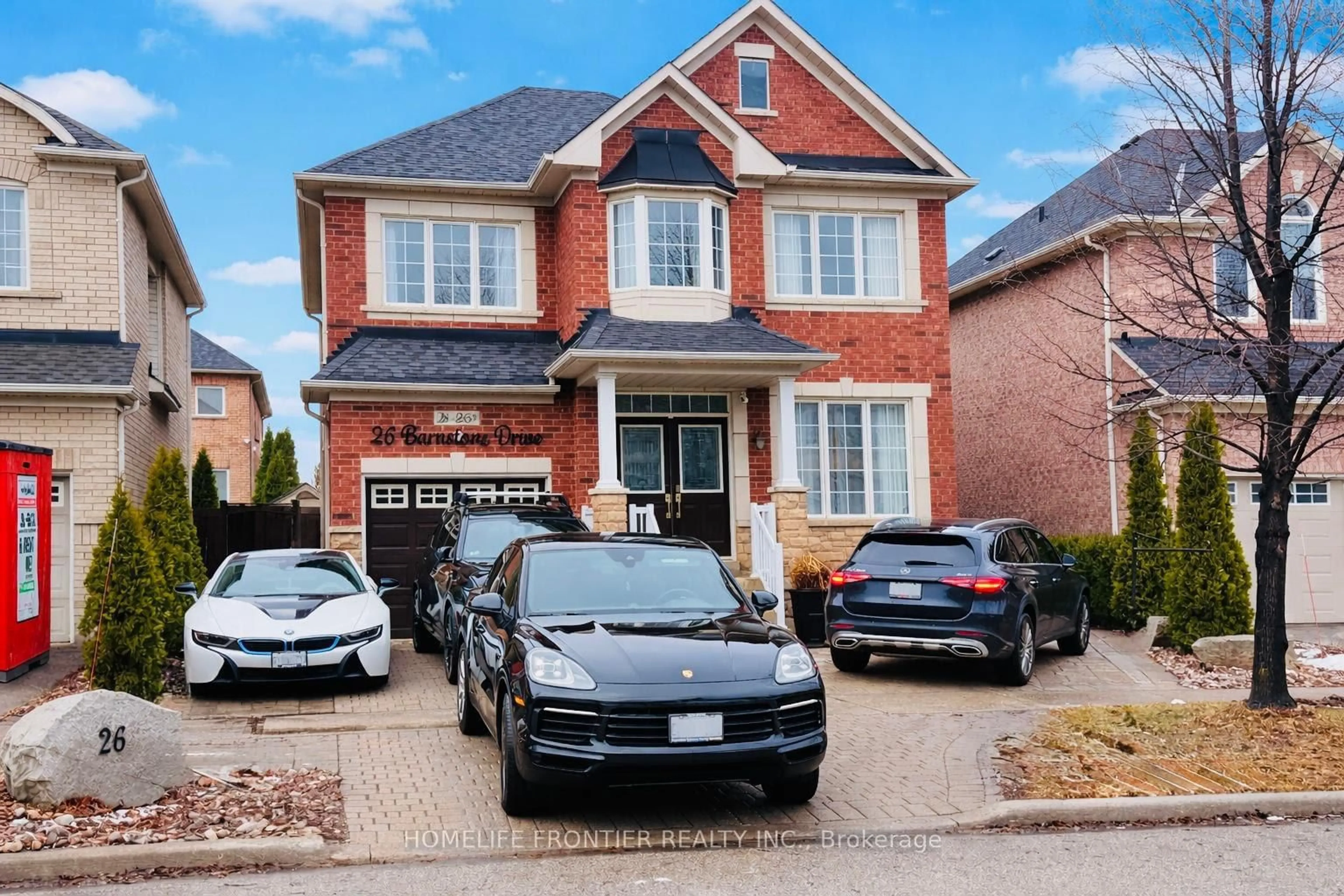 Home with brick exterior material, street for 26 Barnstone Dr, Markham Ontario L6E 2B3