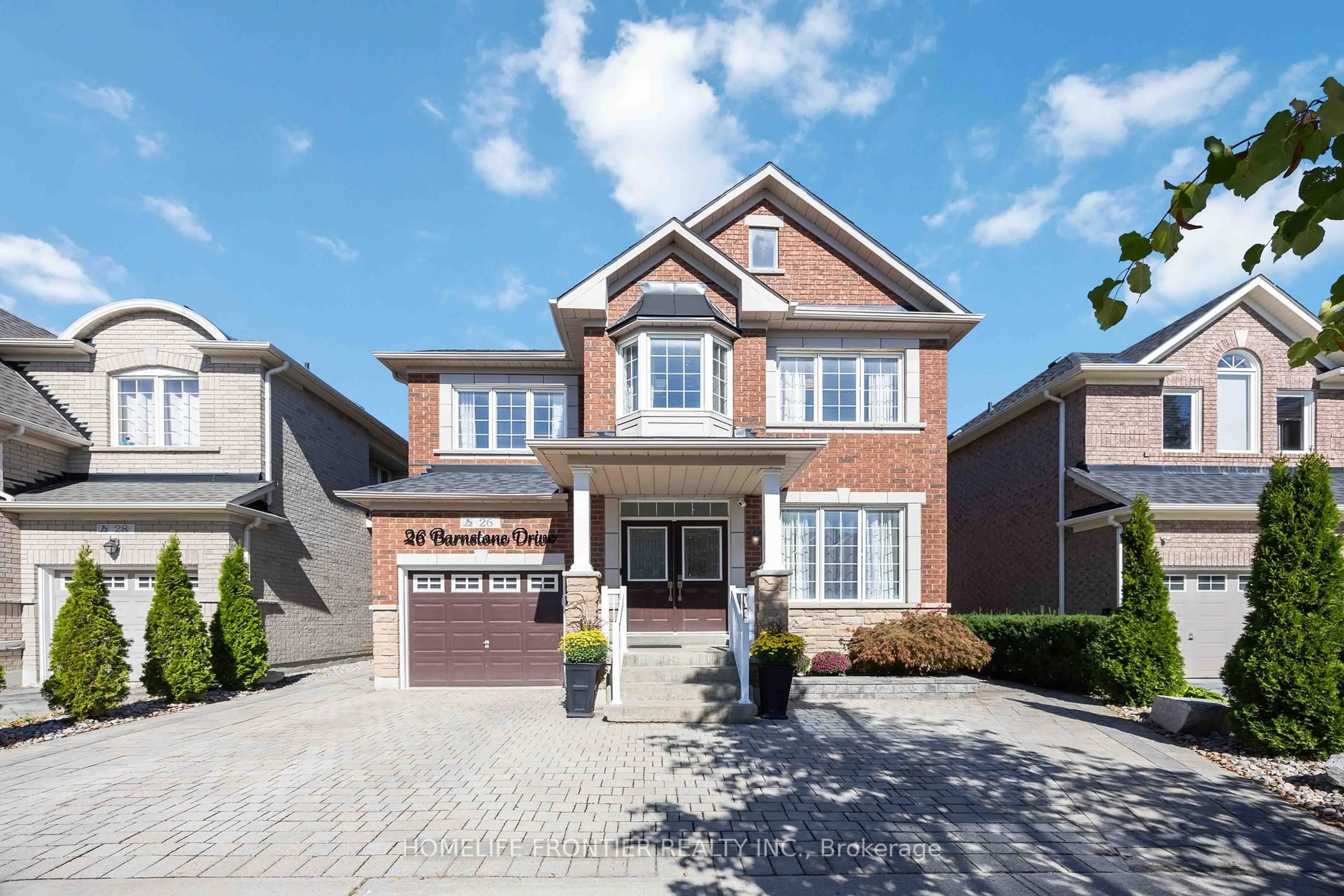 Home with brick exterior material, street for 26 Barnstone Dr, Markham Ontario L6E 2B3