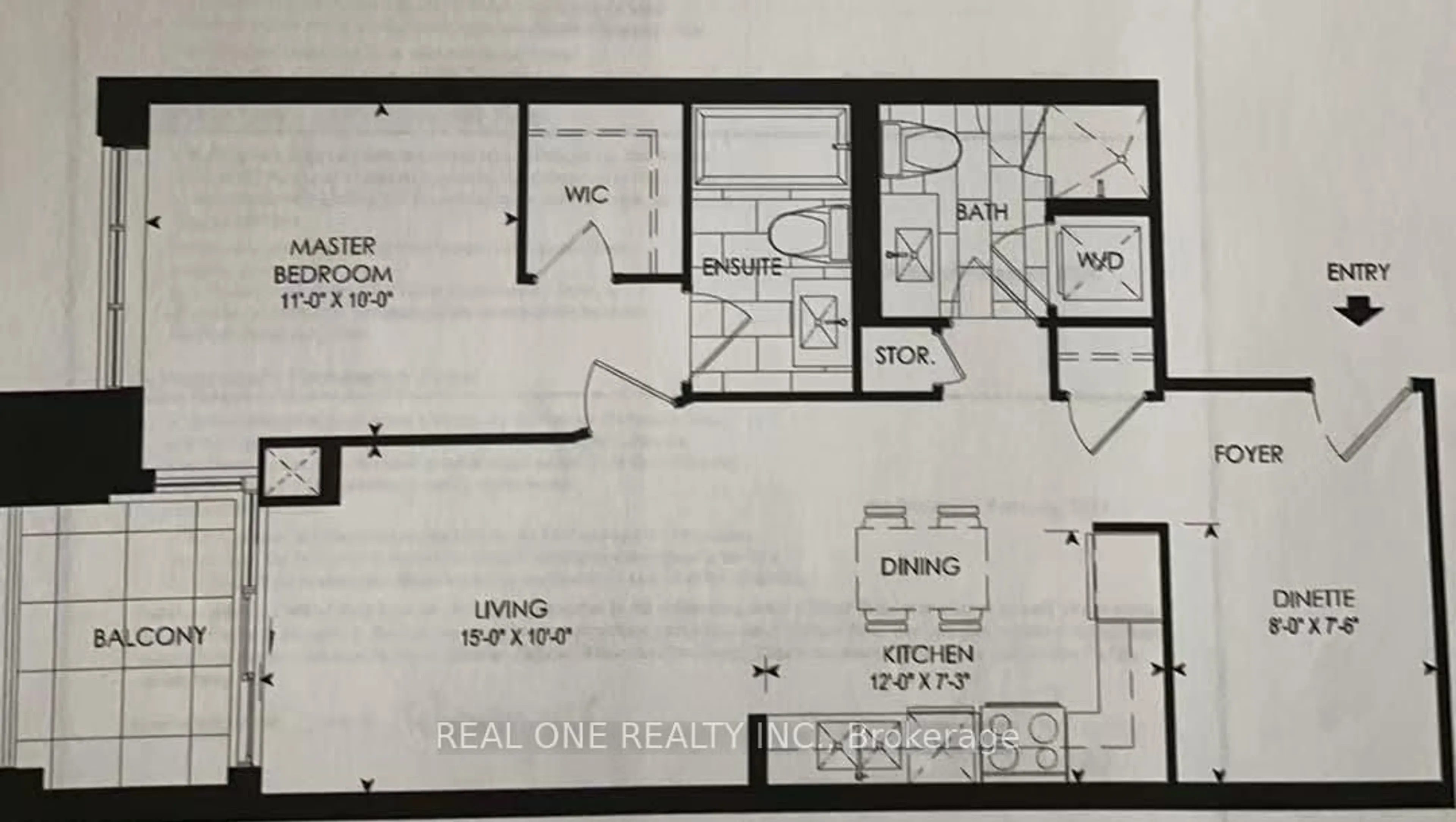 Floor plan for 89 South Town Centre Blvd #606, Markham Ontario L6G 0E8