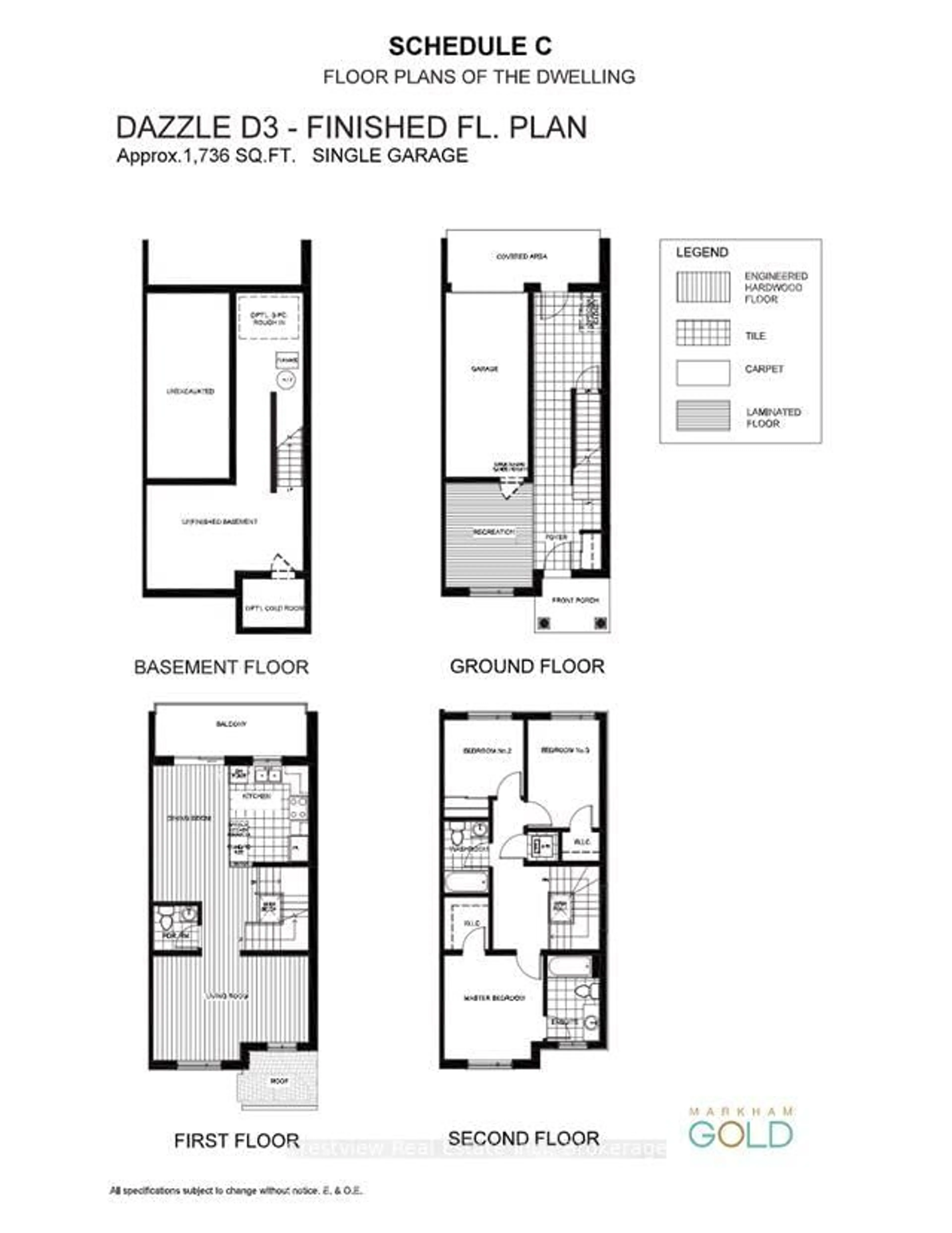 Floor plan for 81 Massachusetts Lane, Markham Ontario L6E 0V6