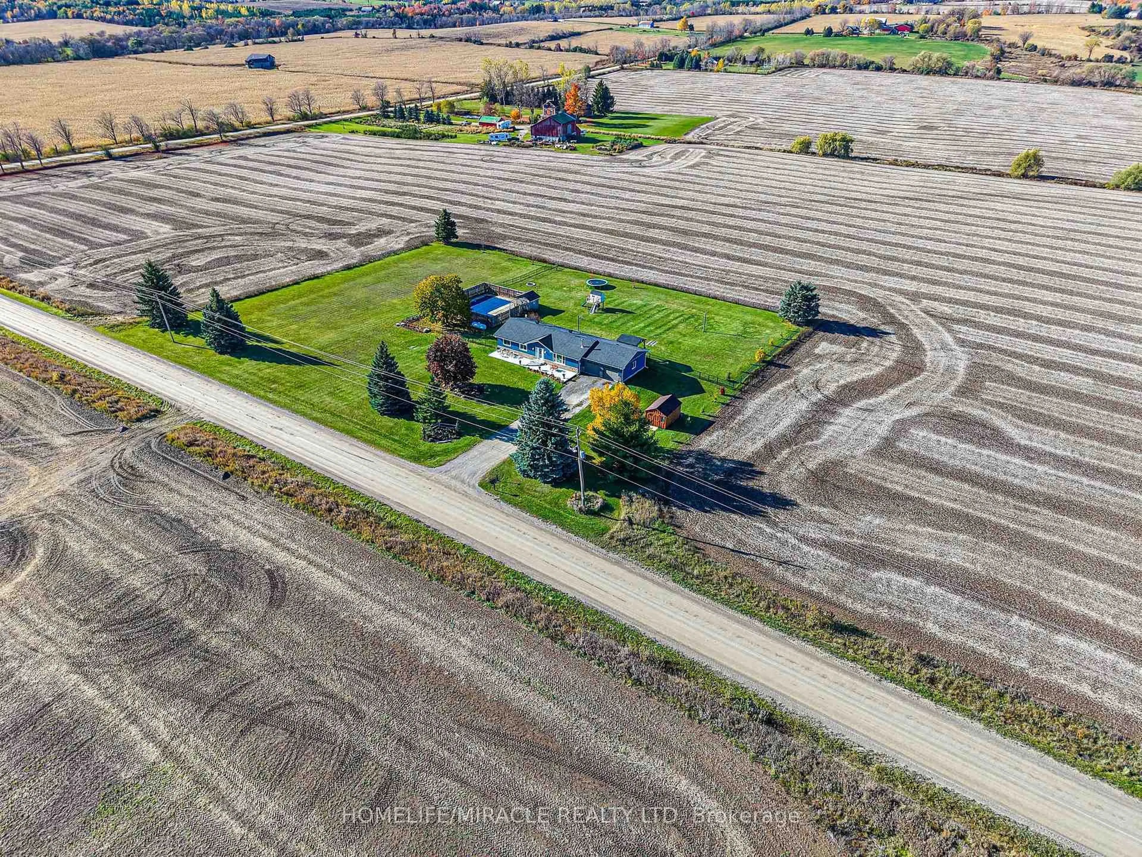 A pic from outside/outdoor area/front of a property/back of a property/a pic from drone, street for 4700 Concession Rd 3, Adjala-Tosorontio Ontario L9R 1V1