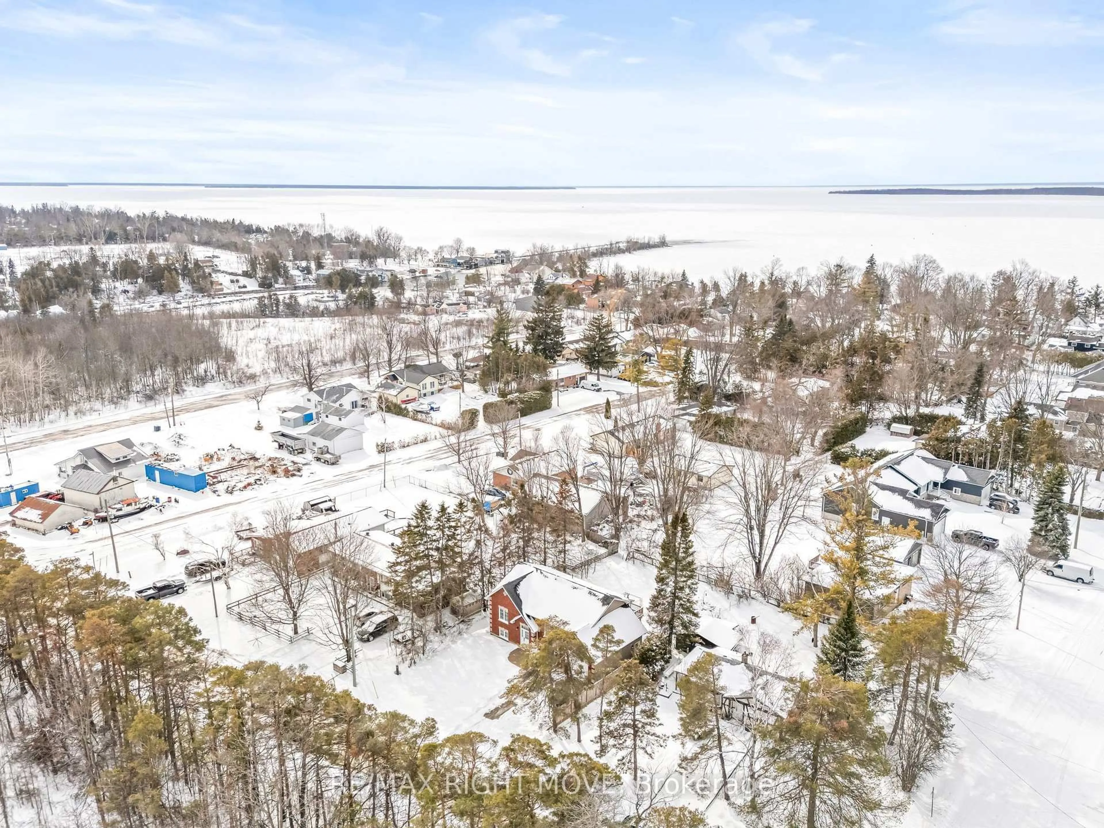 A pic from outside/outdoor area/front of a property/back of a property/a pic from drone, water/lake/river/ocean view for 104 Ethel Park Rd, Brock Ontario L0K 1A0