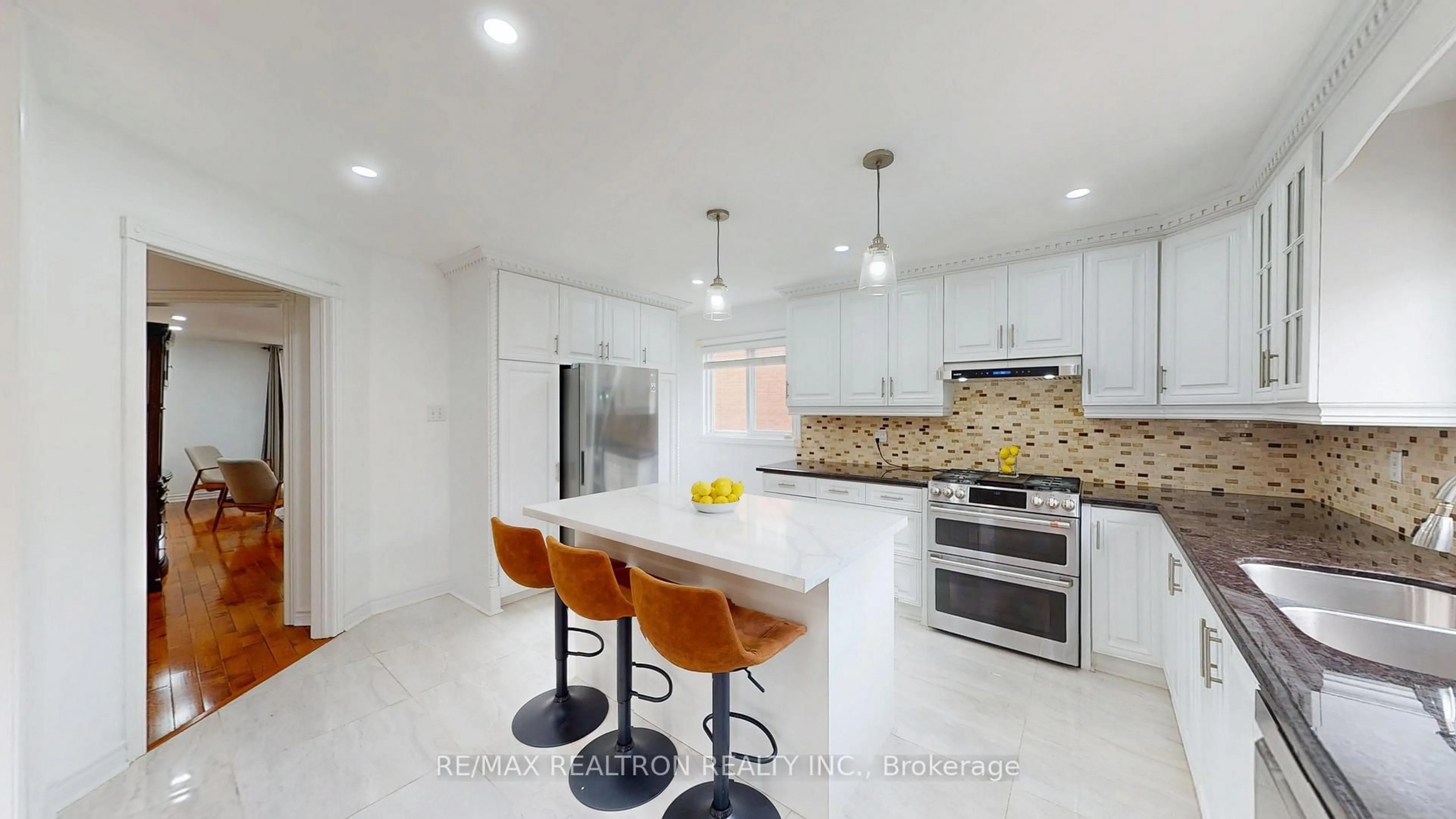 Contemporary kitchen, ceramic/tile floor for 8 Muster Cres, Markham Ontario L3R 9G5