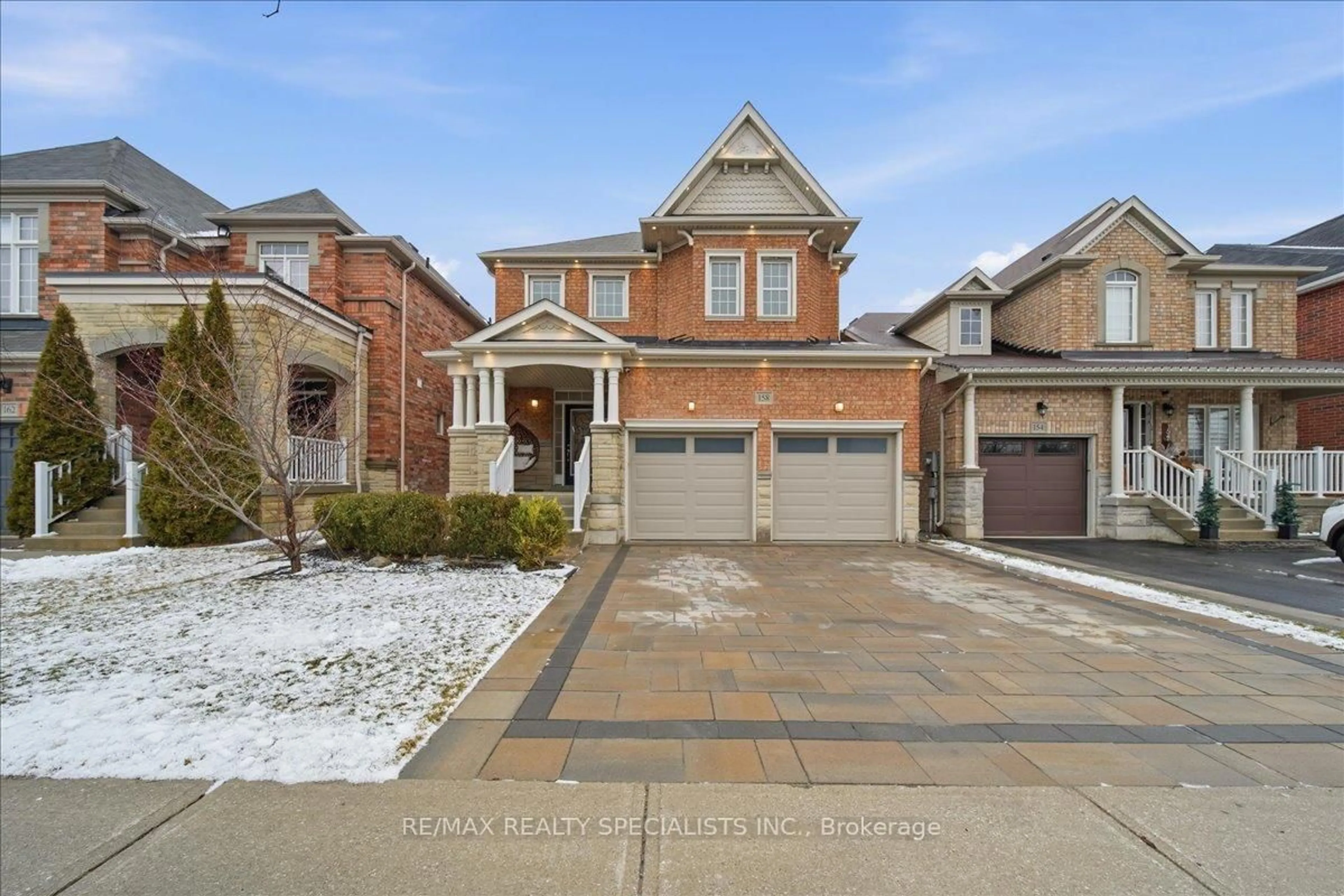 Home with brick exterior material, street for 158 Downy Emerald Dr, Bradford West Gwillimbury Ontario L3Z 0E6