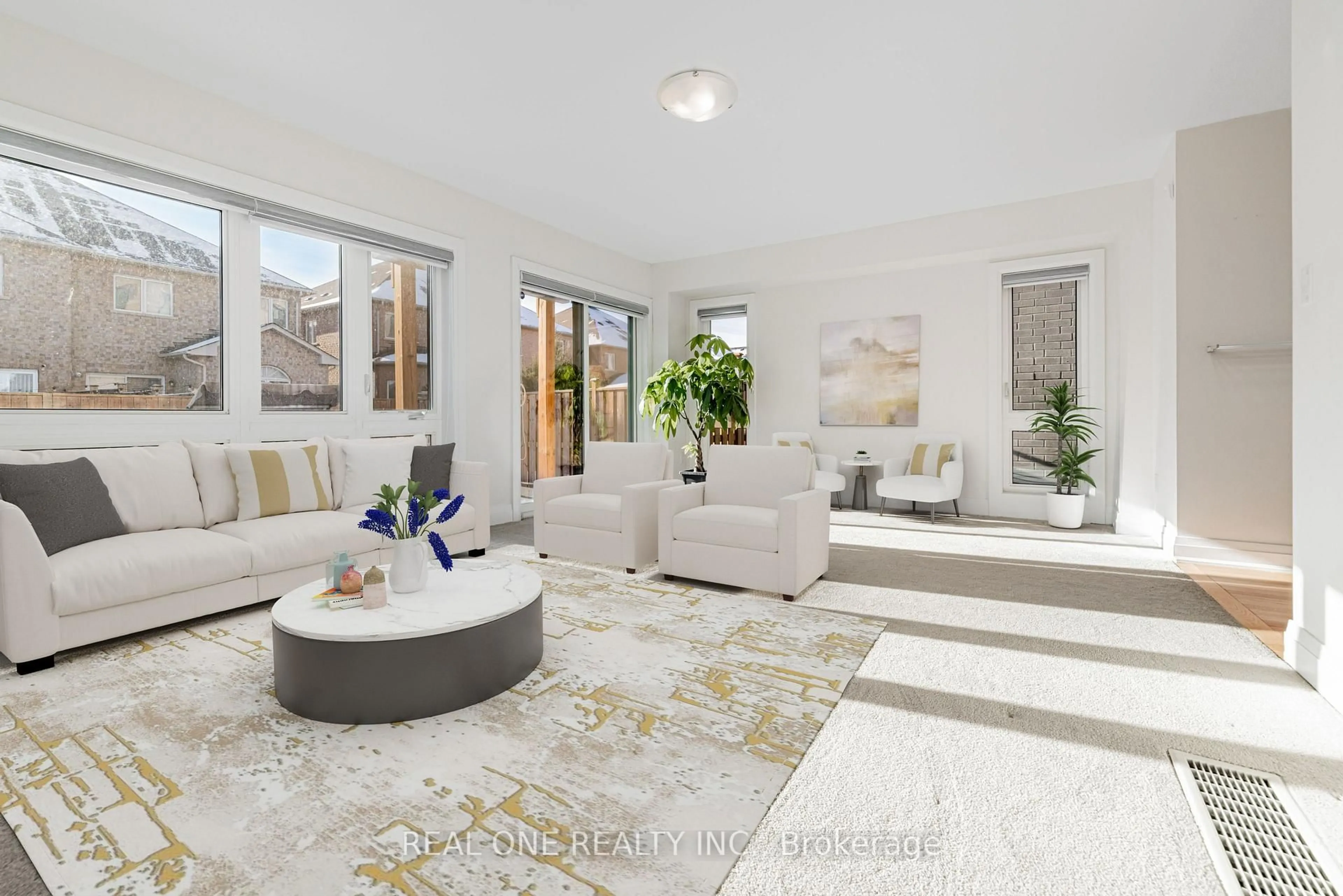 Living room with furniture, ceramic/tile floor for 5 Gridiron Gate, Vaughan Ontario L4H 4W8