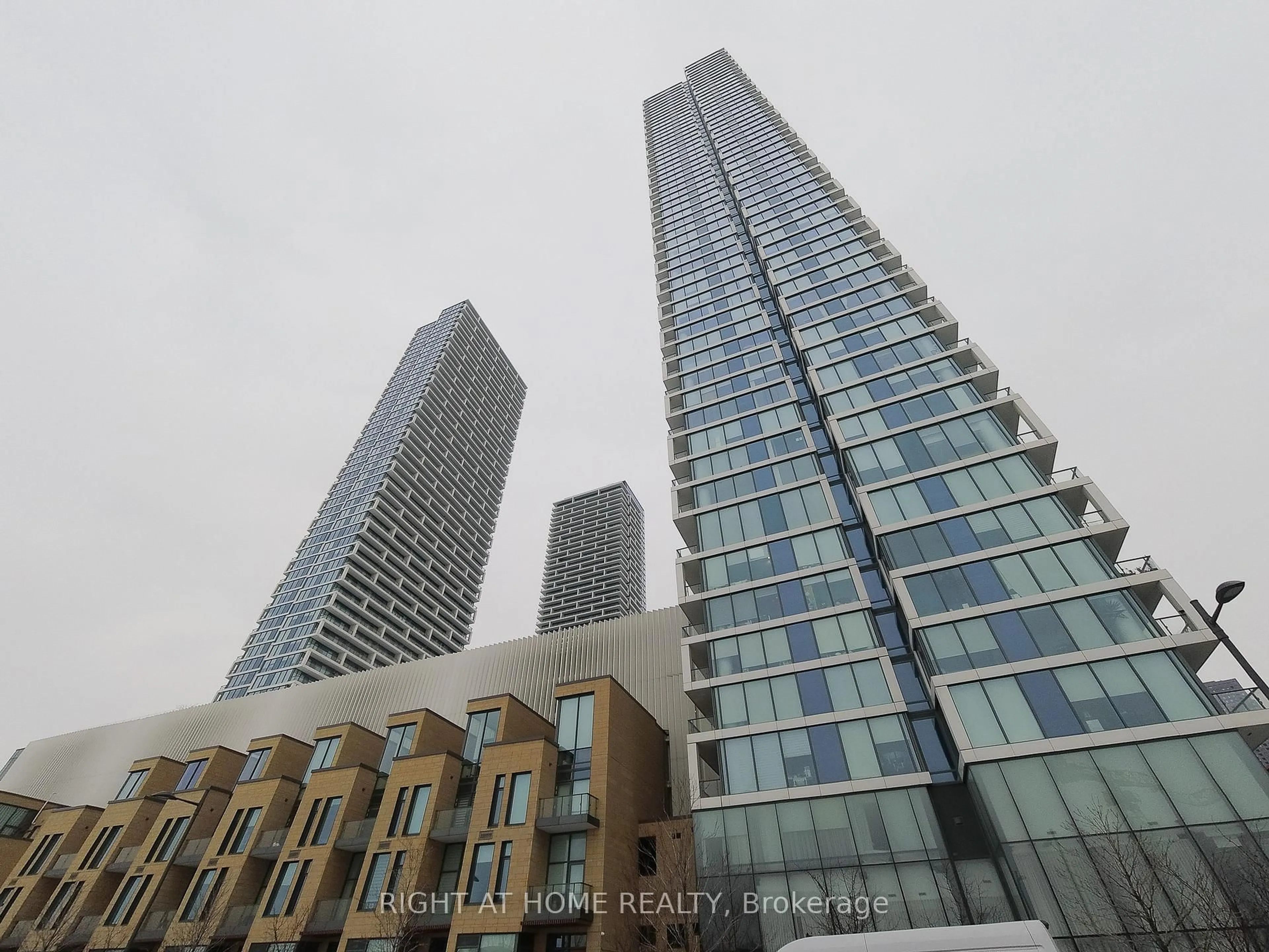 A pic from outside/outdoor area/front of a property/back of a property/a pic from drone, city buildings view from balcony for 5 Buttermill Ave #4701, Vaughan Ontario L4K 0J5
