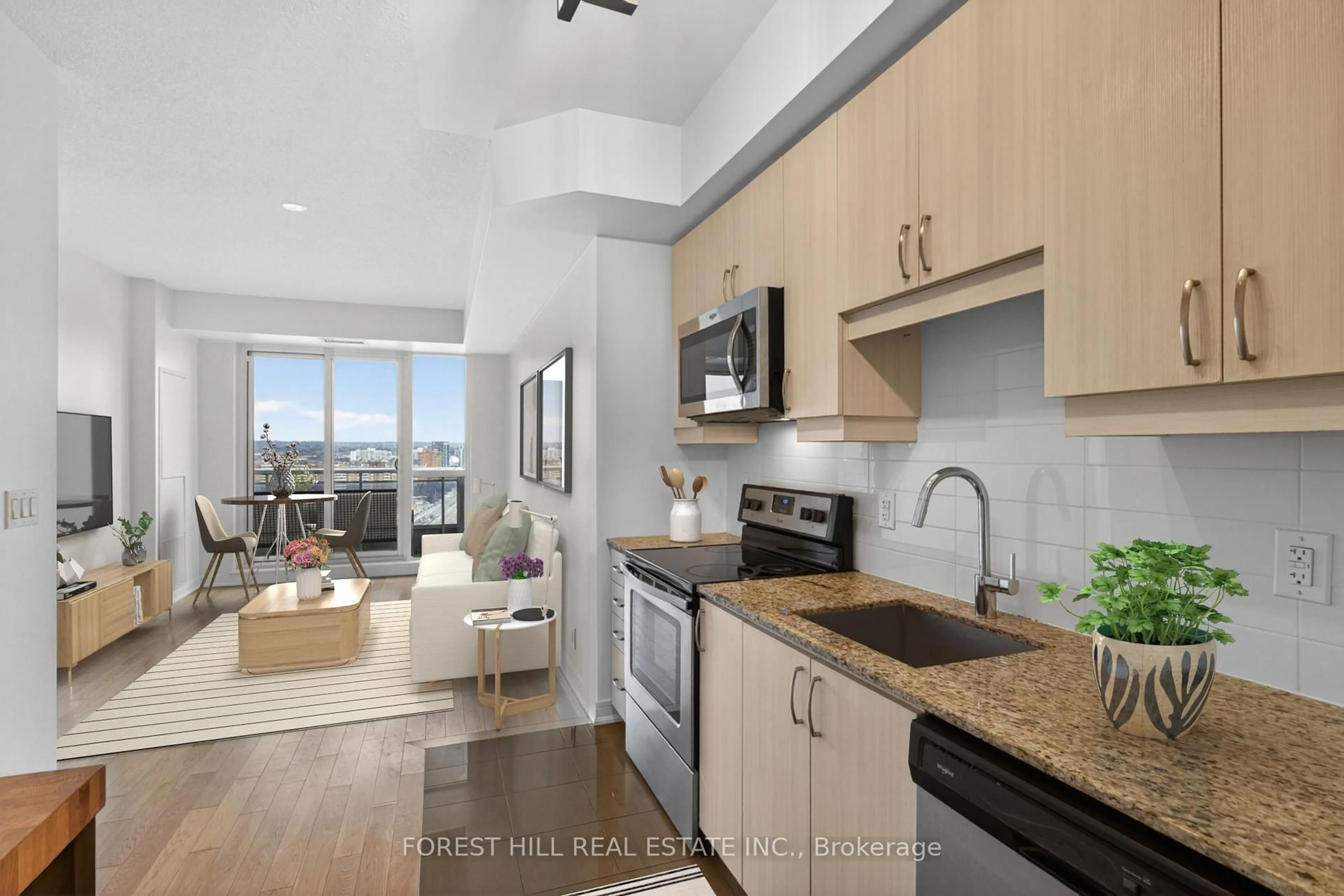 Open concept kitchen, unknown for 9201 Yonge St #1501, Richmond Hill Ontario L4C 6Z2