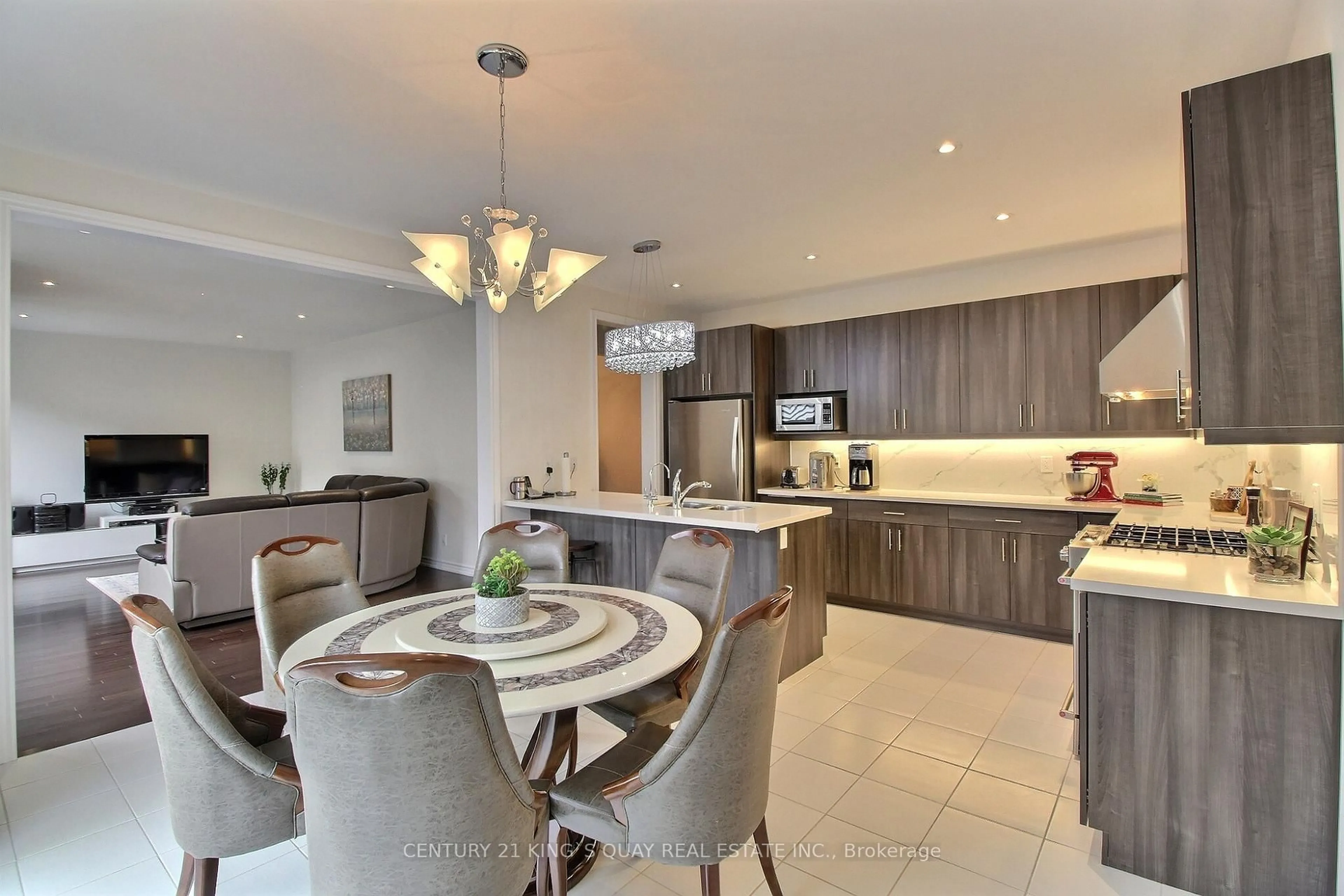 Contemporary kitchen, ceramic/tile floor for 45 Chessington Ave, East Gwillimbury Ontario L9N 0R5