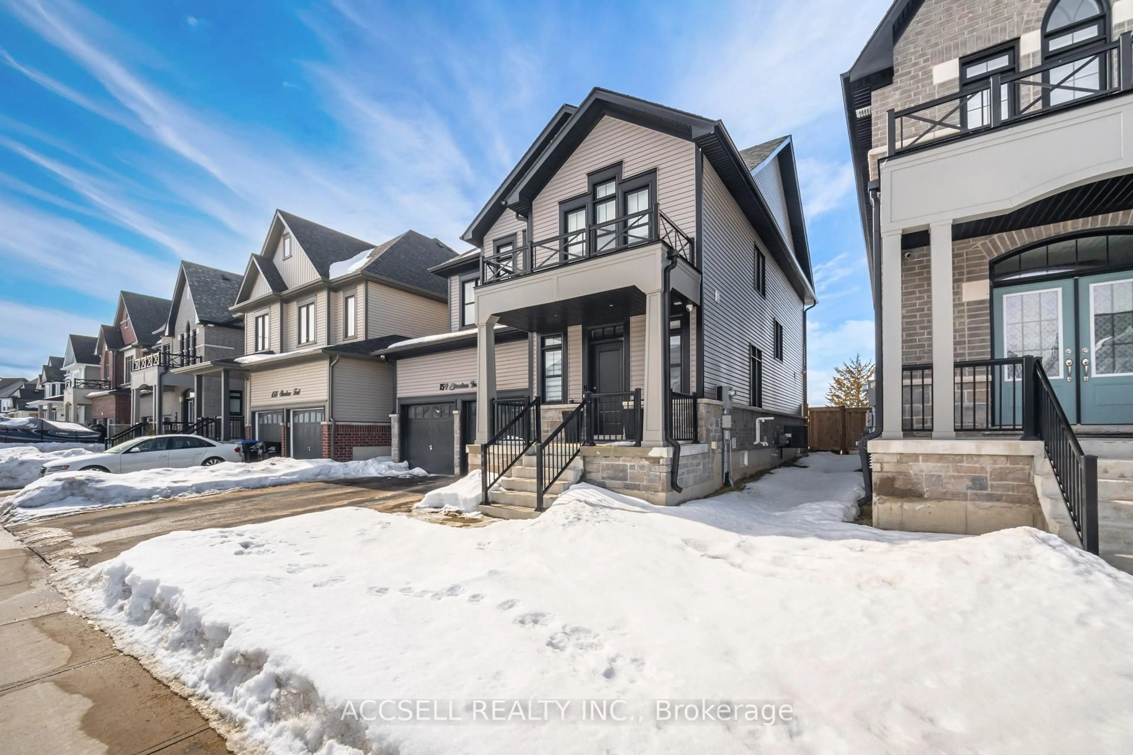 Home with brick exterior material, street for 154 Strachan Tr, New Tecumseth Ontario L0G 1A0