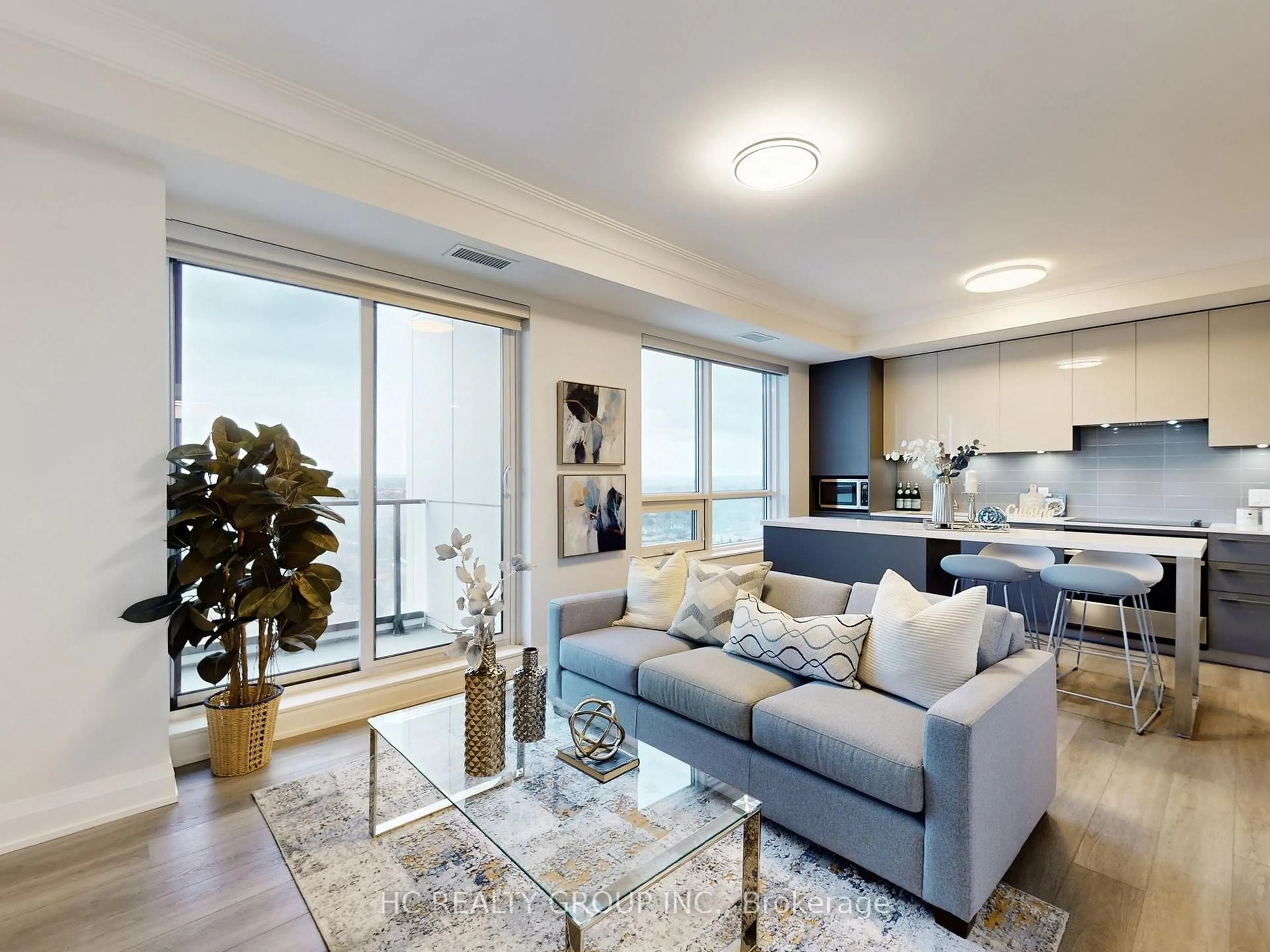 Living room with furniture, unknown for 18 Water Walk Dr #2808, Markham Ontario L3R 6L5