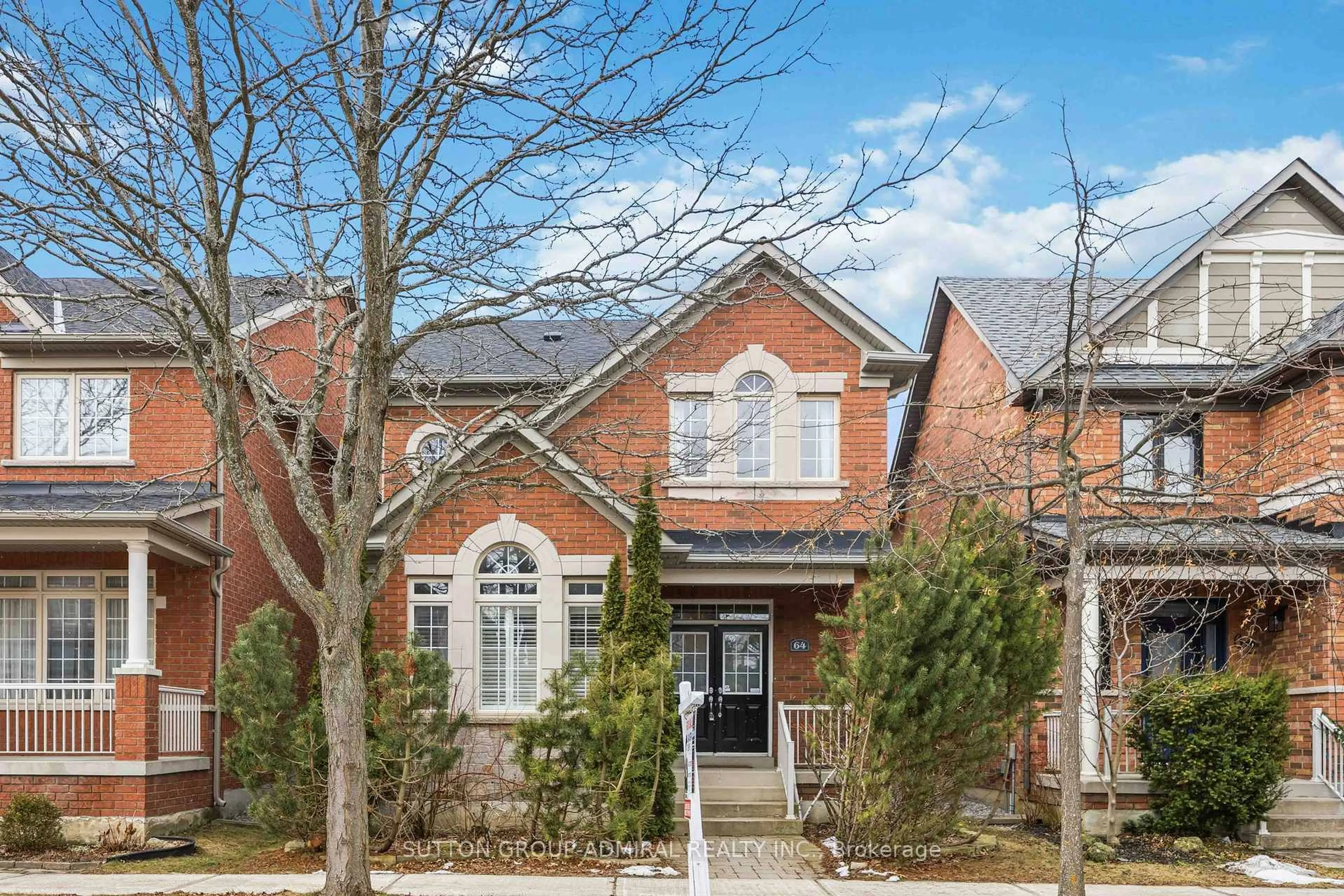 Home with brick exterior material, street for 64 Evaridge Dr, Markham Ontario L6B 1H3