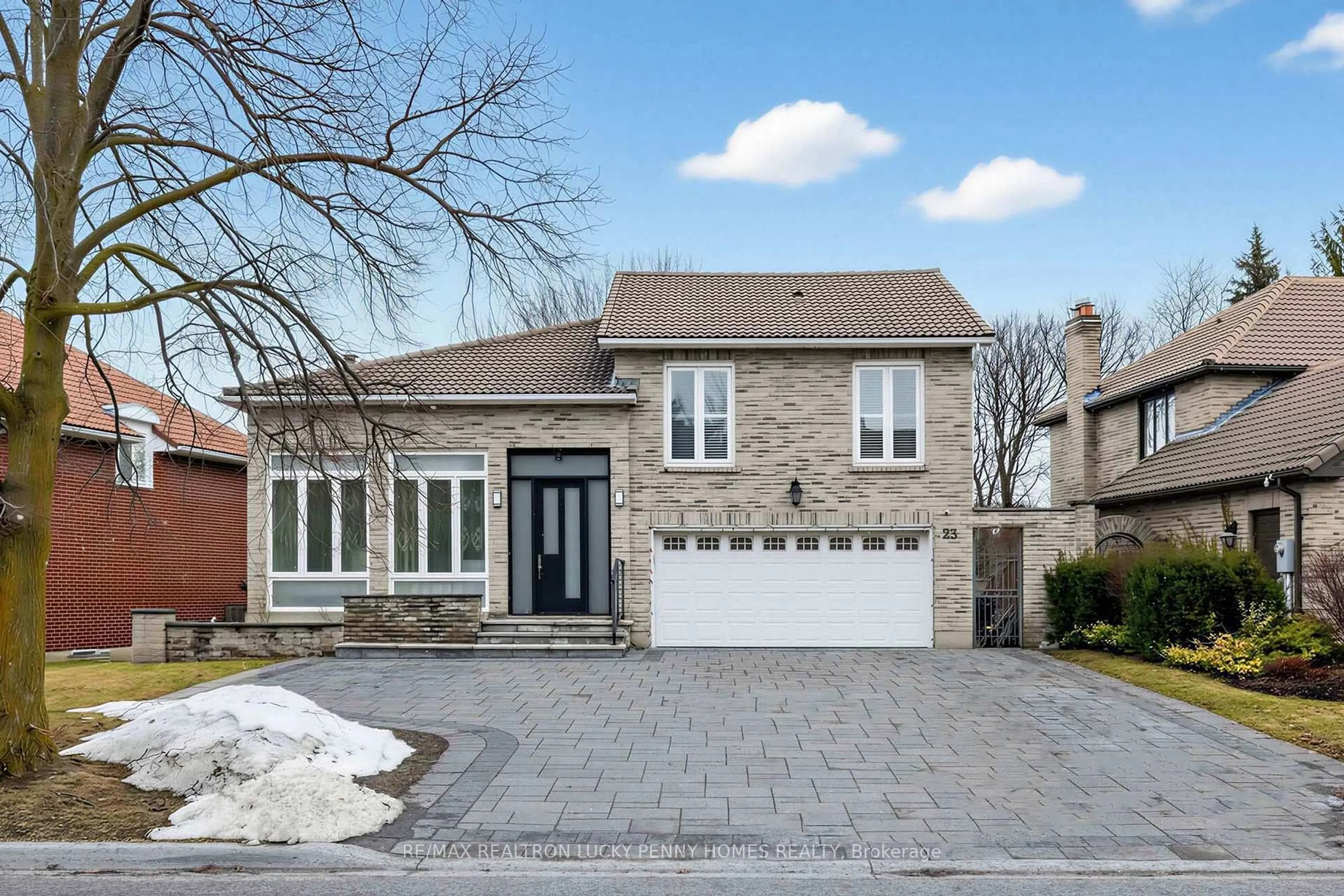 Home with brick exterior material, street for 23 Montgomery Crt, Markham Ontario L3R 0C4