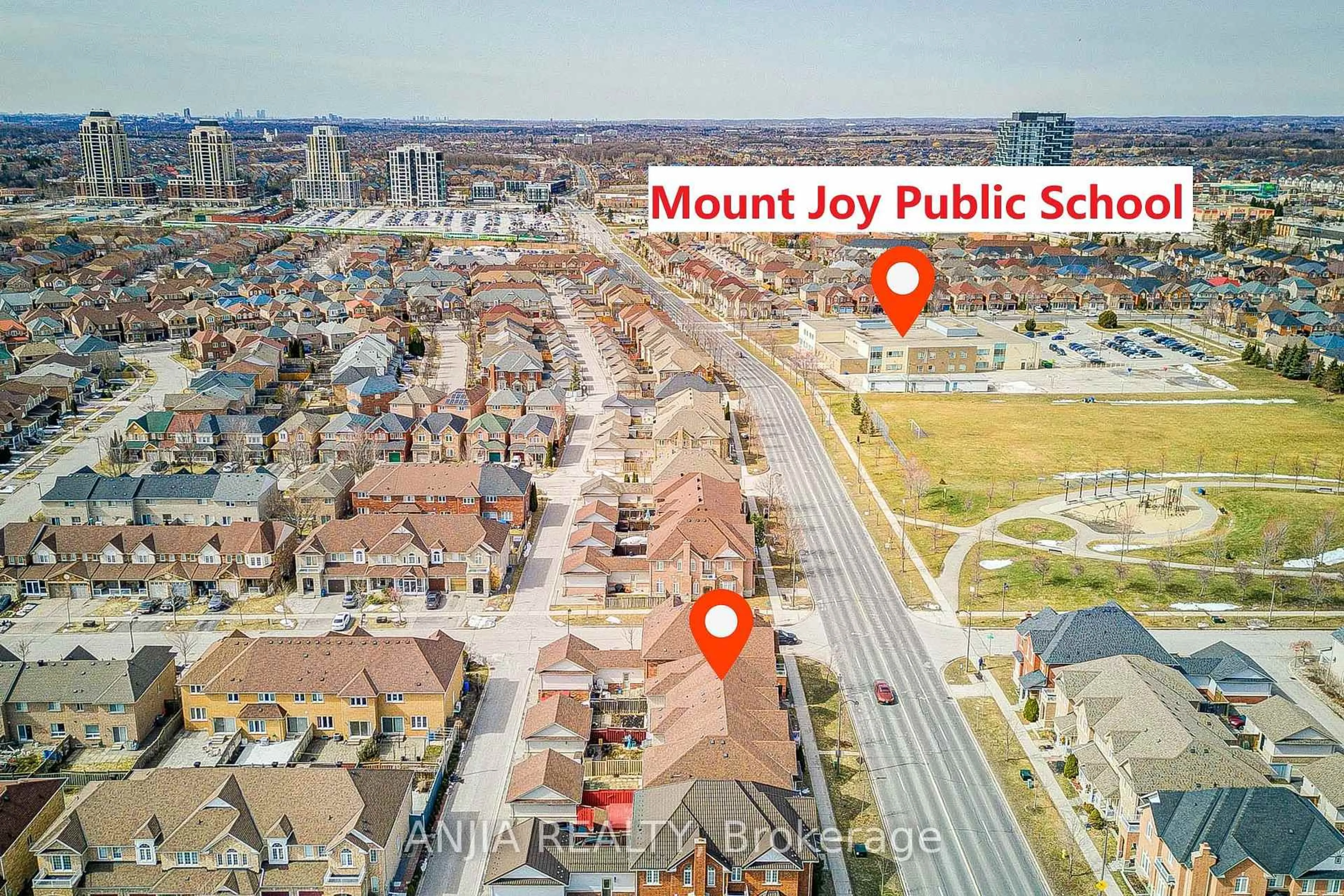 A pic from outside/outdoor area/front of a property/back of a property/a pic from drone, mountain view for 2033 Bur Oak Ave, Markham Ontario L6E 1X3