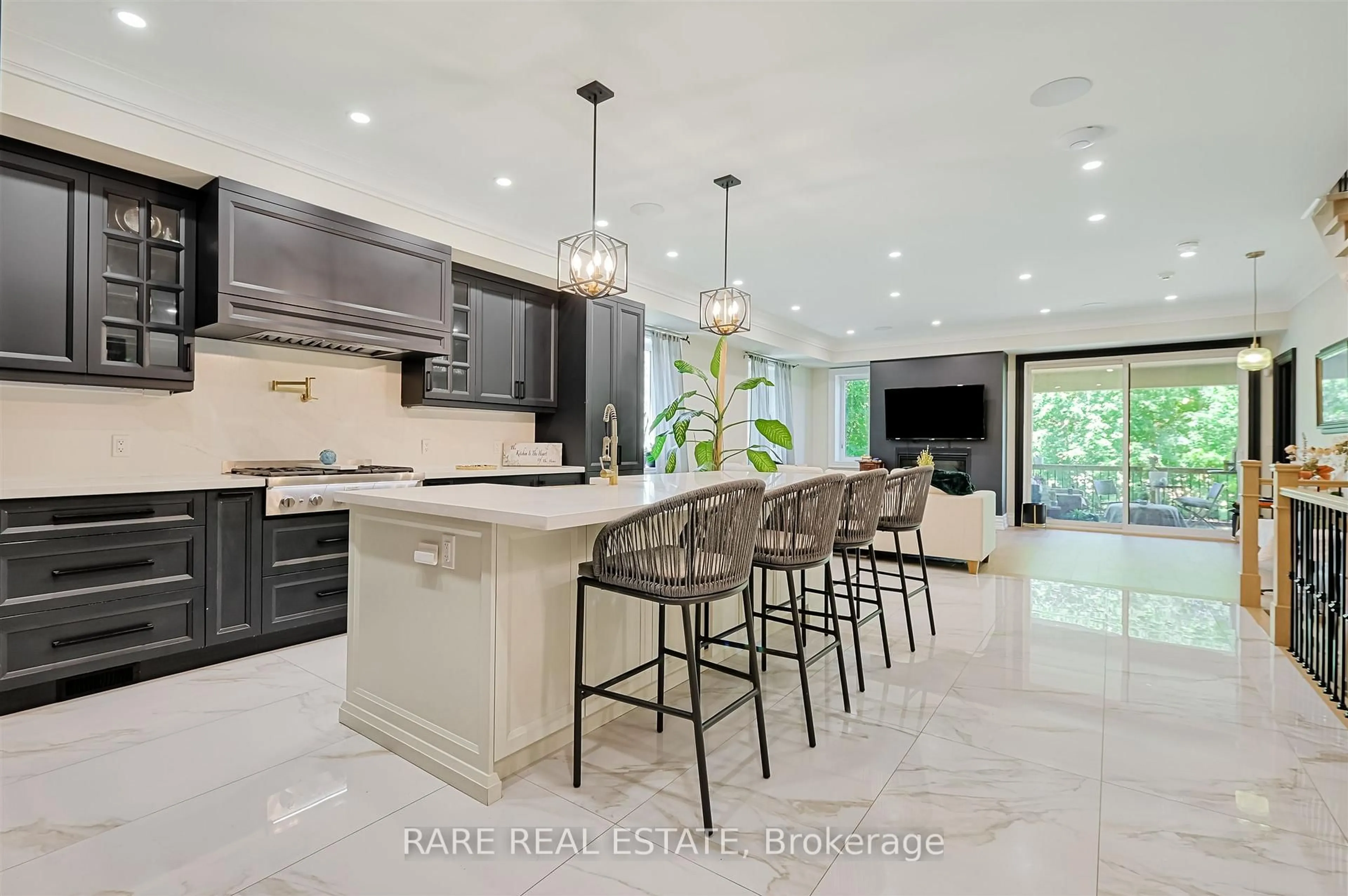Contemporary kitchen, ceramic/tile floor for 32 Bradfield Ave, Vaughan Ontario M8Z 2A3