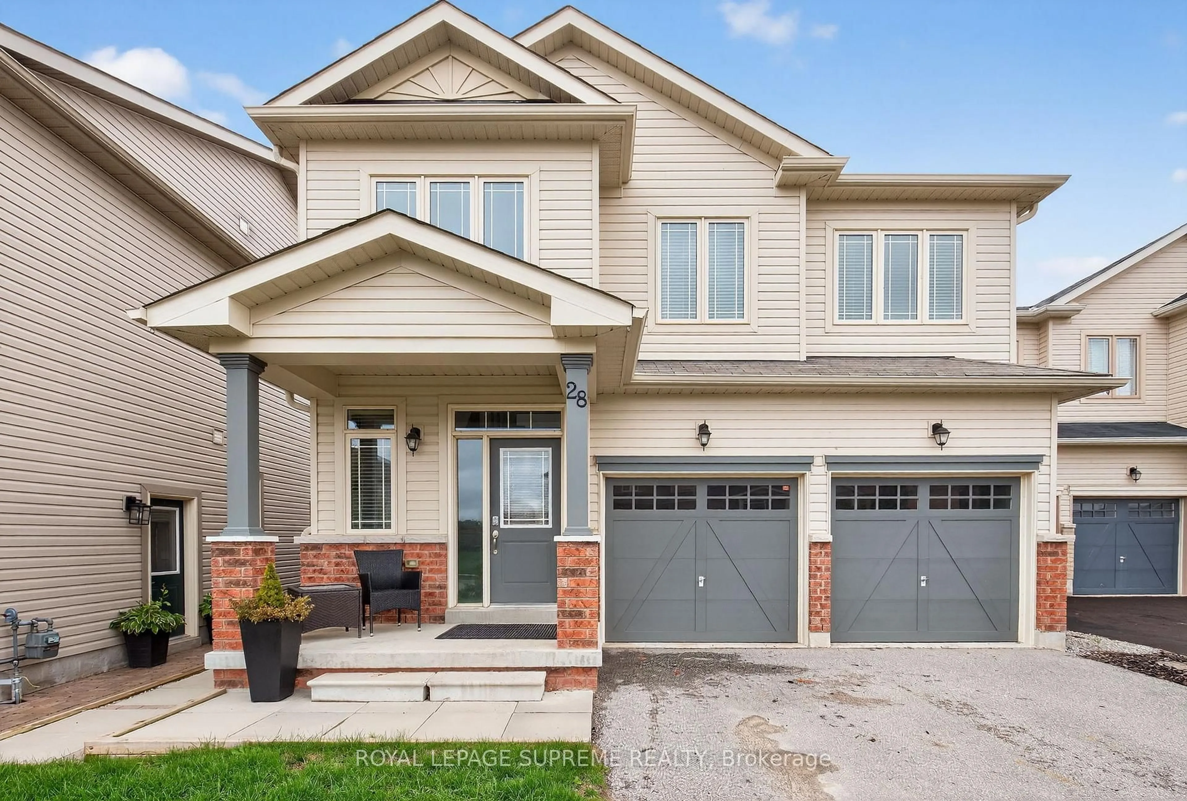 Home with brick exterior material, street for 28 Mandley St, Essa Ontario L3W 0B6