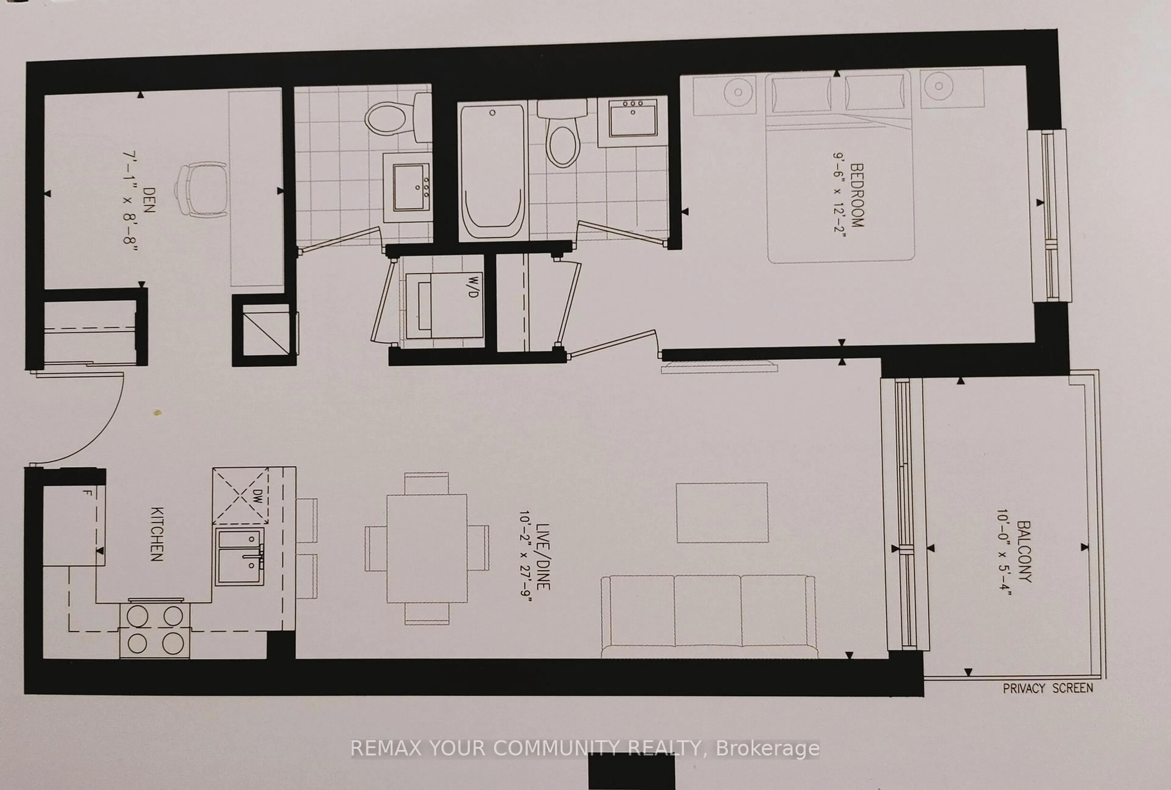 Floor plan for 555 William Graham Dr #PH401, Aurora Ontario L4G 3H9
