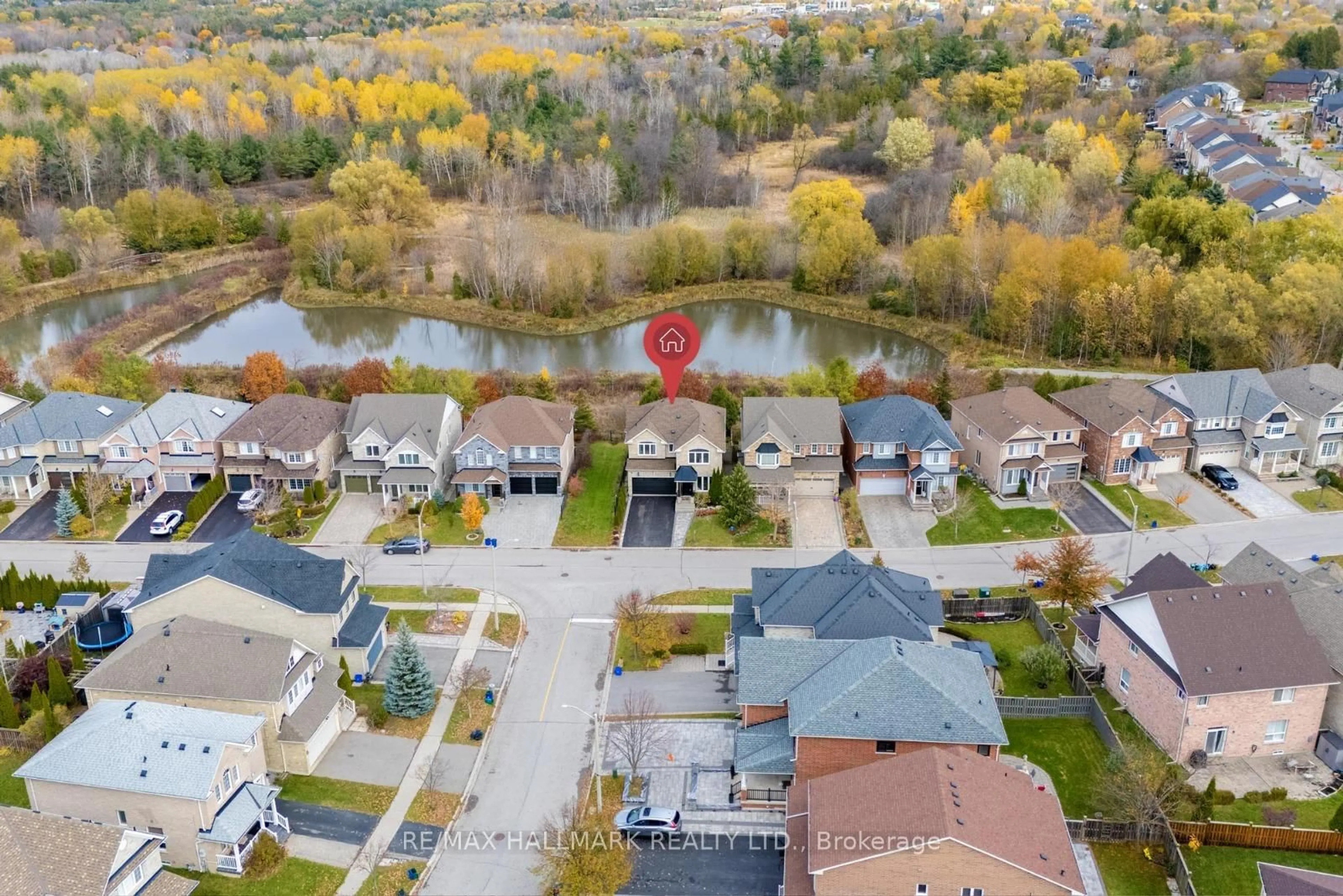 A pic from outside/outdoor area/front of a property/back of a property/a pic from drone, water/lake/river/ocean view for 51 Verdi Rd, Richmond Hill Ontario L4E 4P7
