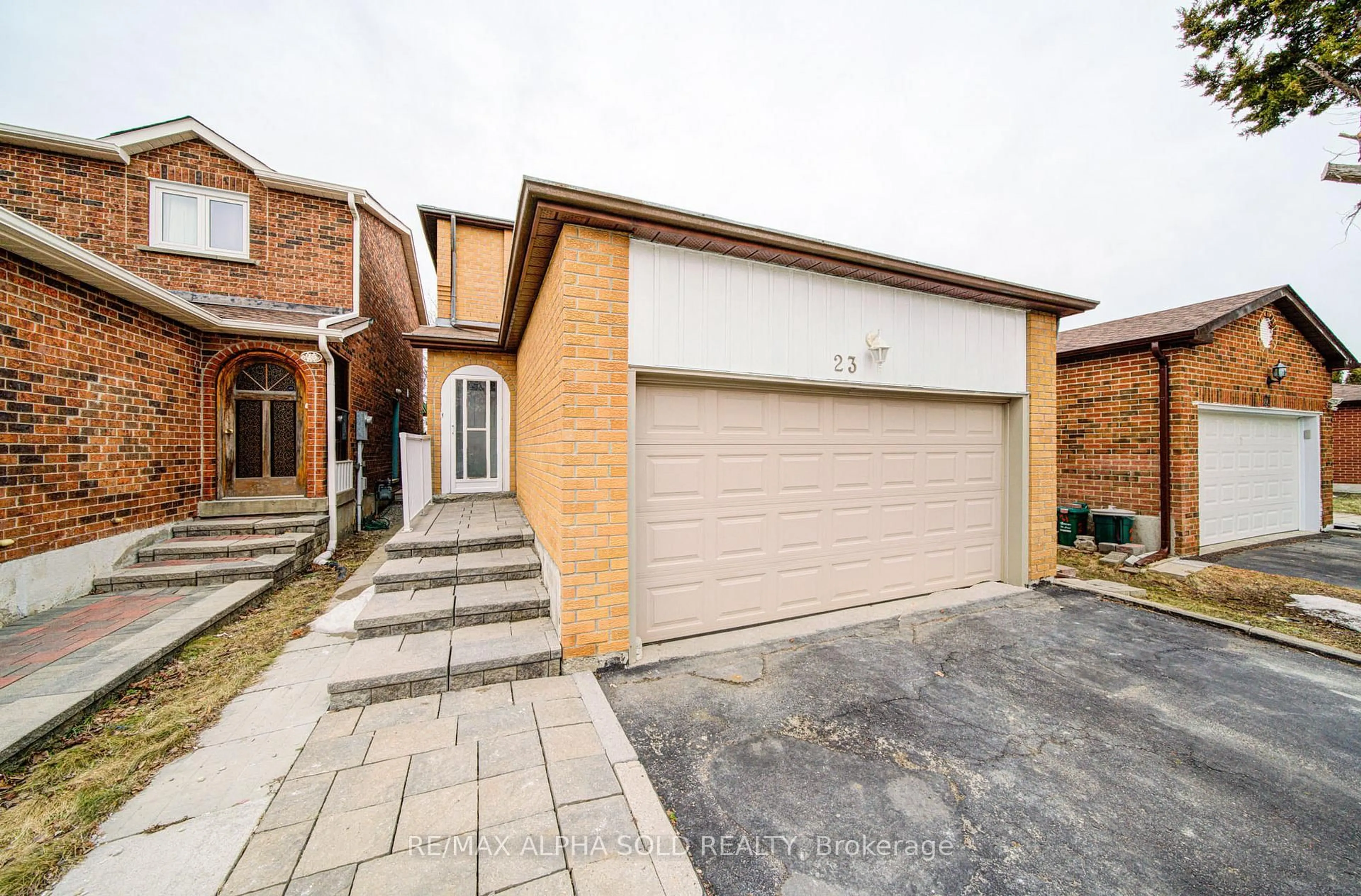 Home with brick exterior material, street for 23 Tangmere Cres, Markham Ontario L3R 6Z1