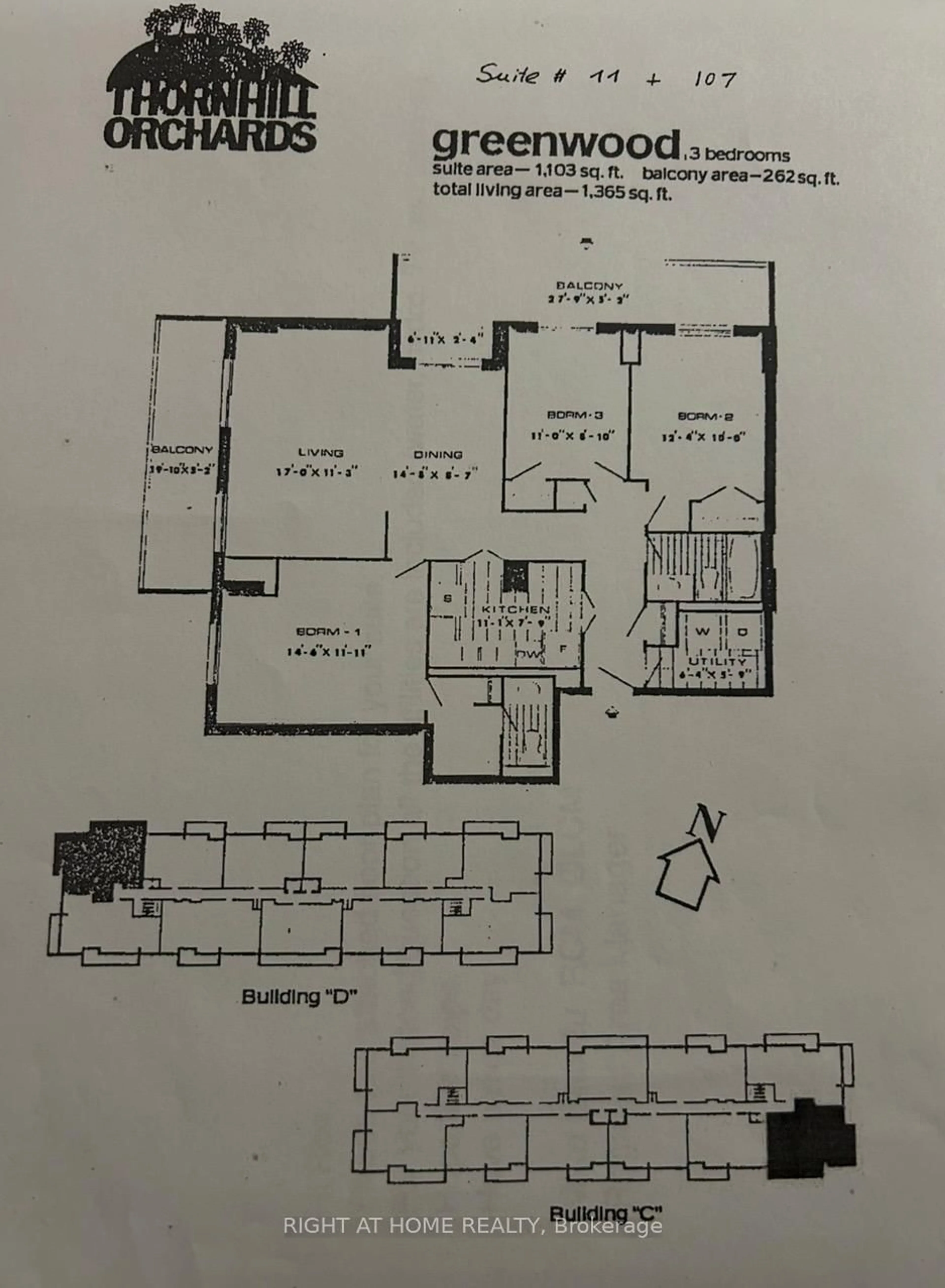Floor plan for 60 Inverlochy Blvd #211, Markham Ontario L3T 4T7